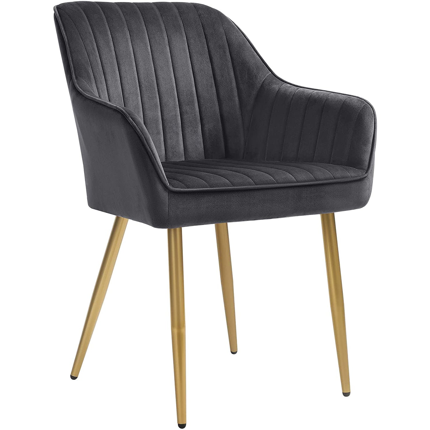 Tapecirana blagovaonska stolica, 62,5 x 85 x 60 cm, sivo-zlatna | SONGMICS-vitahome.hr