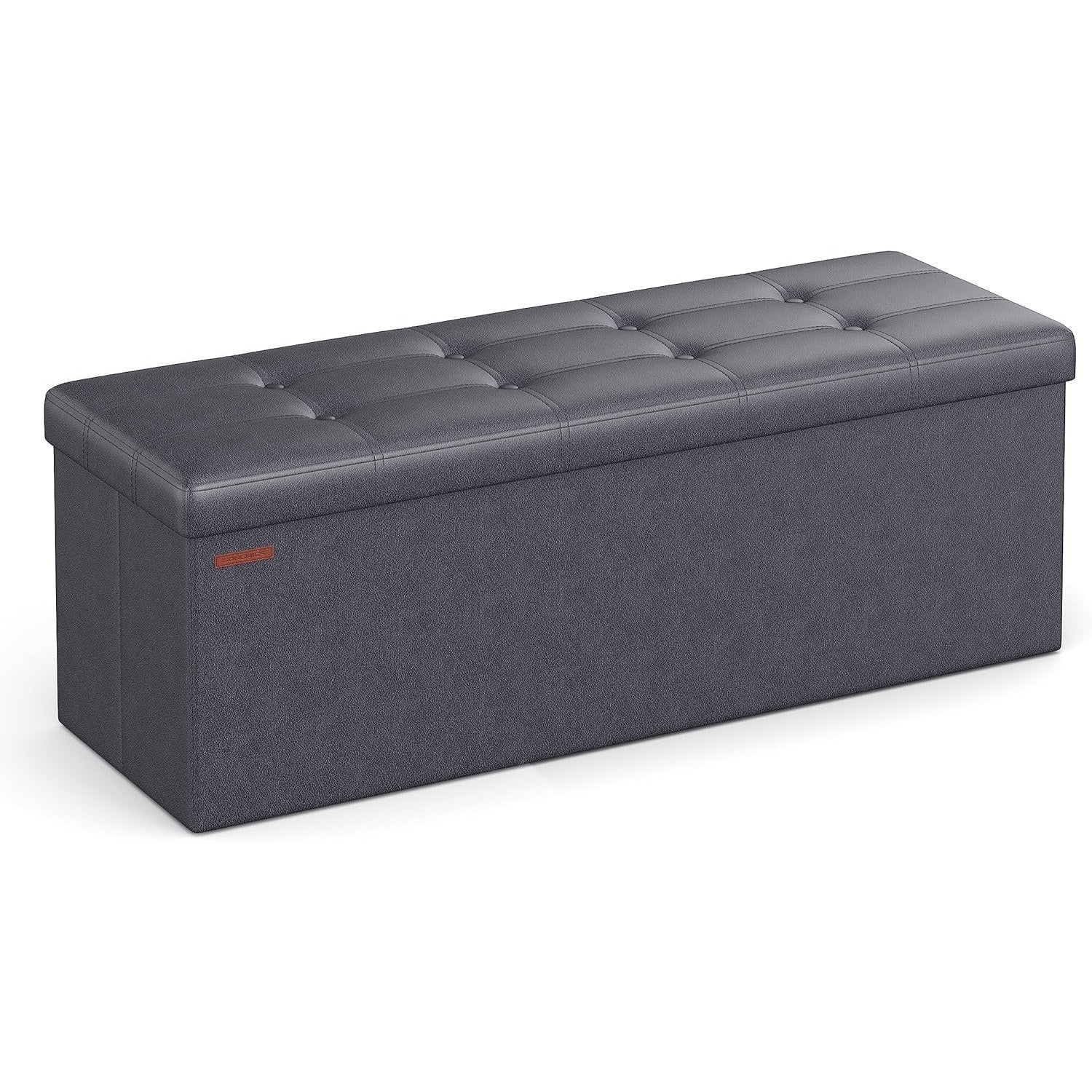 Tapecirana klupa sa prostorom za pohranu, 110 x 38 x 38 cm, tamno siva | SONGMICS-vitahome.hr