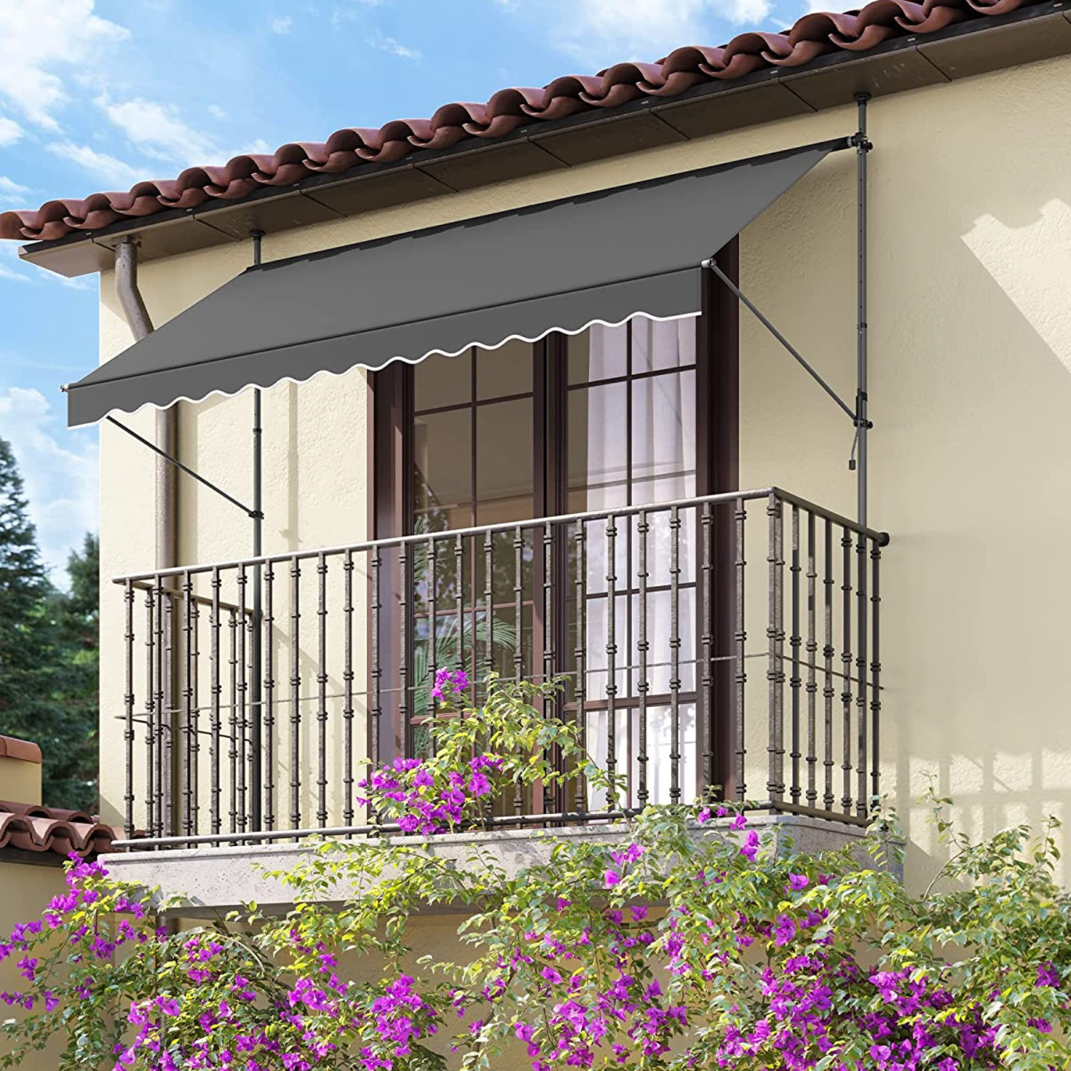 tenda, 300 x 130 cm, podesiva visina, ručna ručica | SONGMICS-vitahome.hr