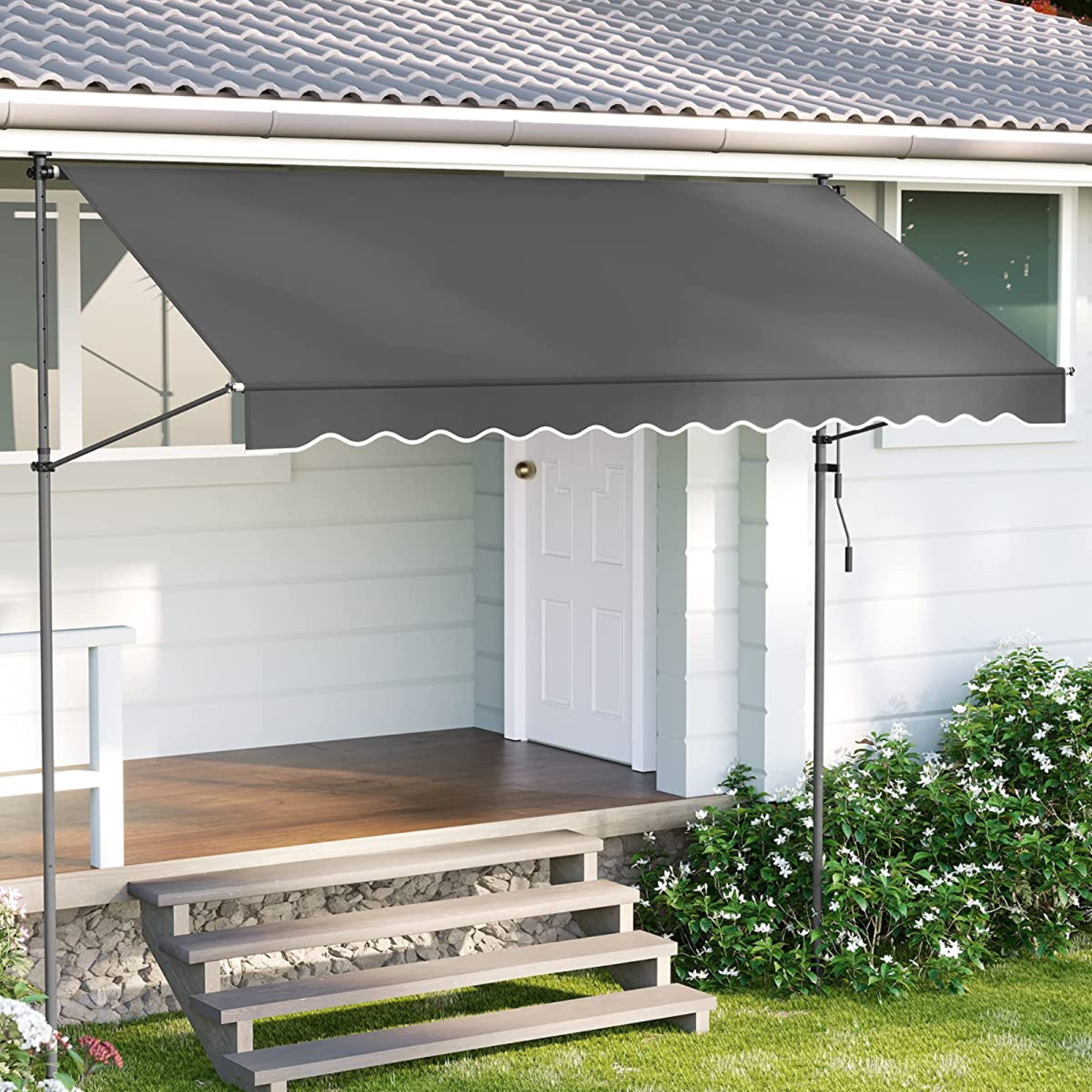 tenda, 300 x 130 cm, podesiva visina, ručna ručica | SONGMICS-vitahome.hr