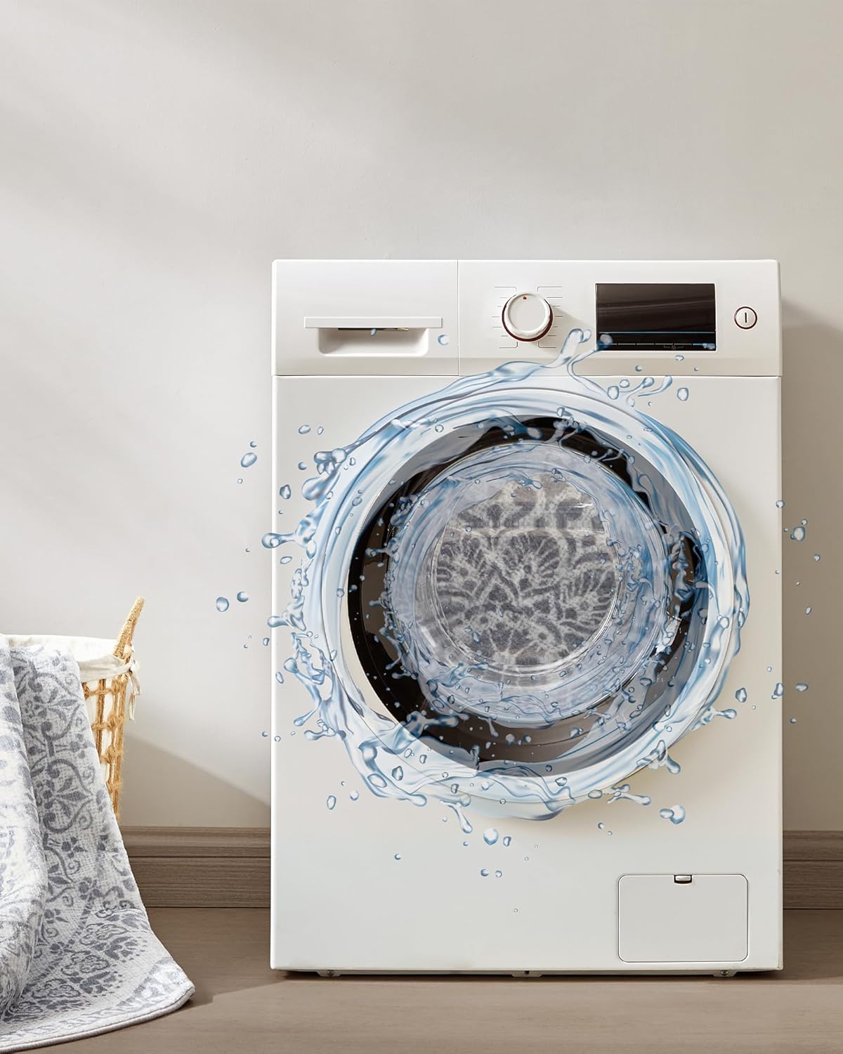 Tepih za dnevni boravak, promjer 160 cm, sivi