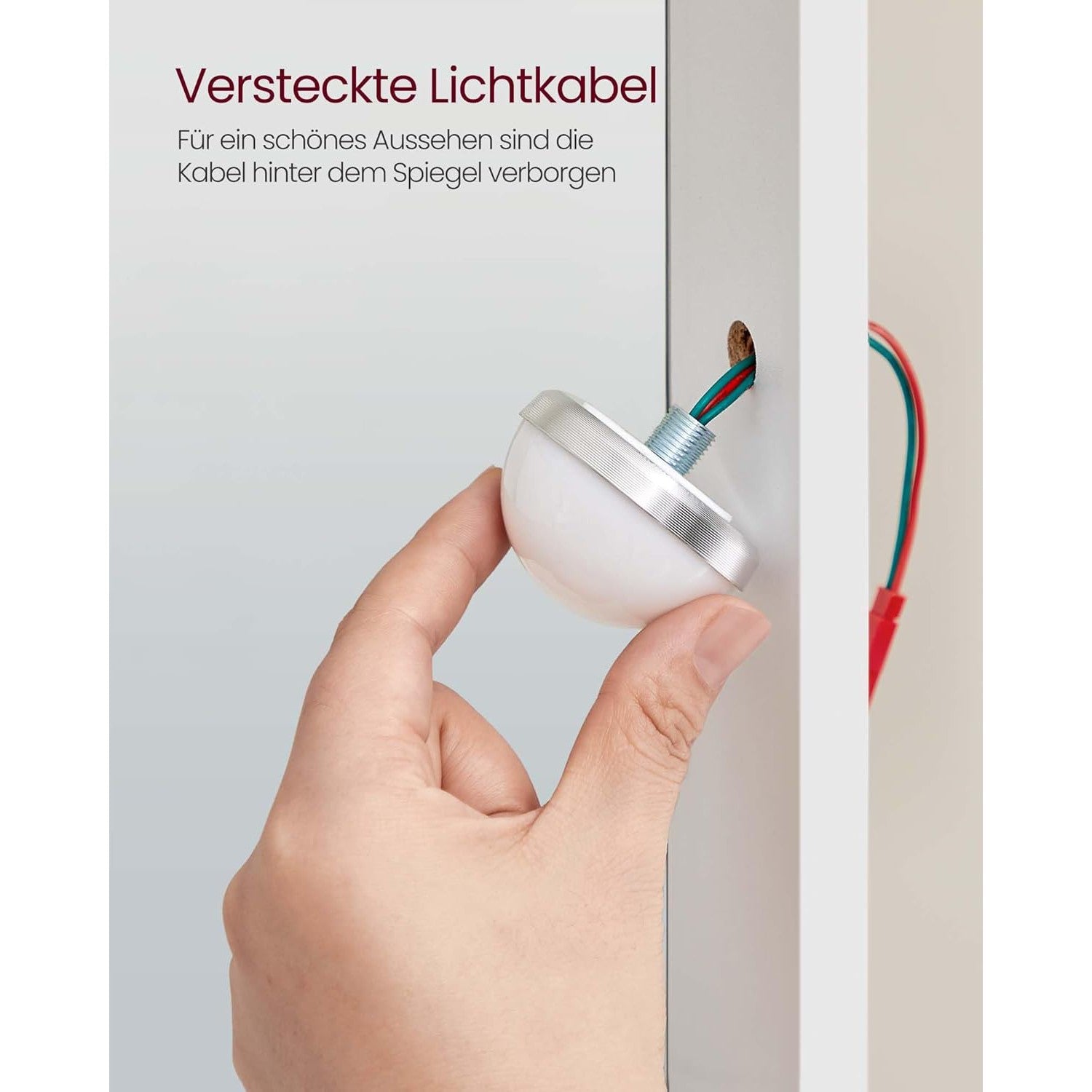 Toaletni stol s LED osvjetljenjem, 40 x 100 x 145 cm, bijeli | VASAGLE-vitahome.hr