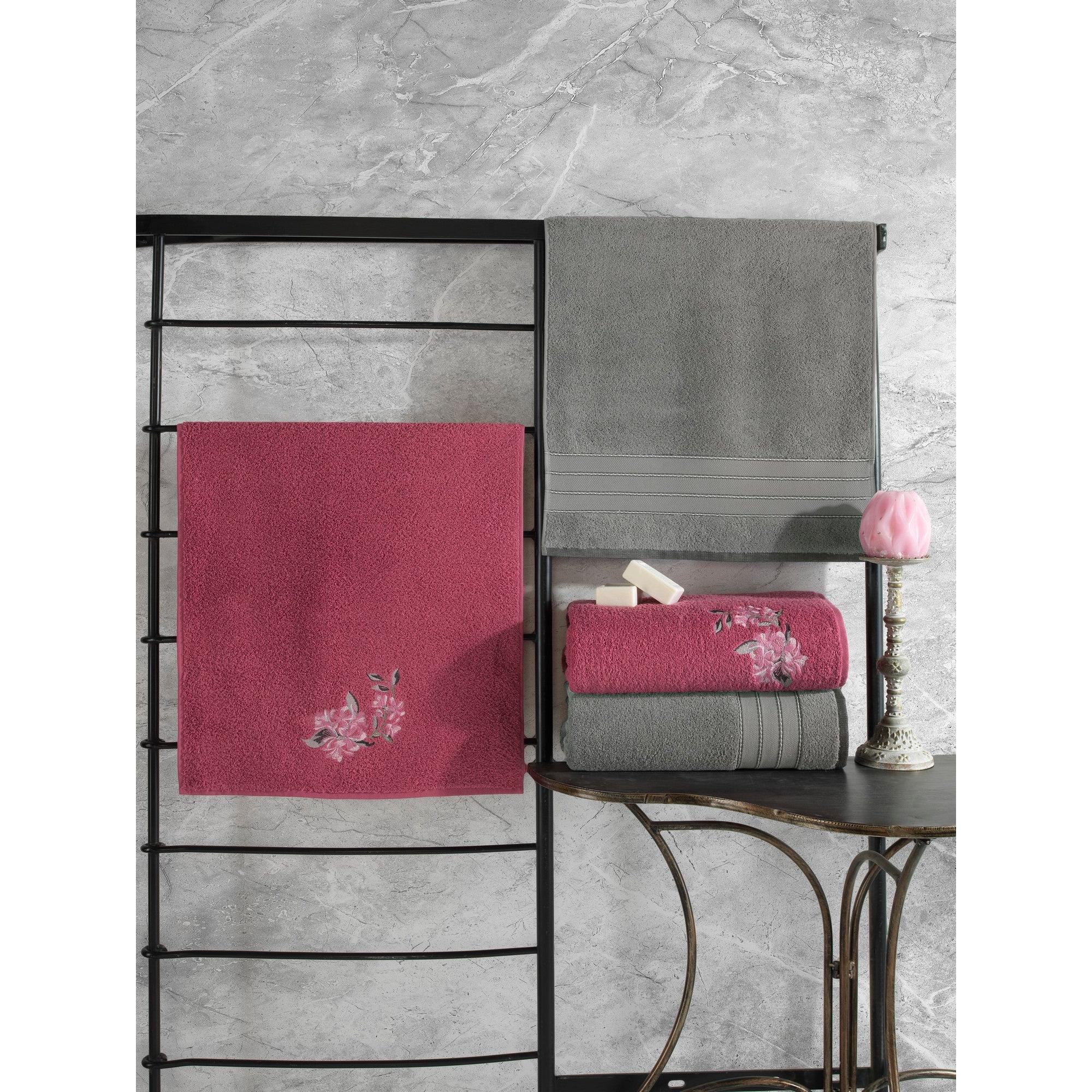 Törölköző Postavi (4 kom) Hamam Setı Colorful - Siva, Pink | AG-vitahome.hr