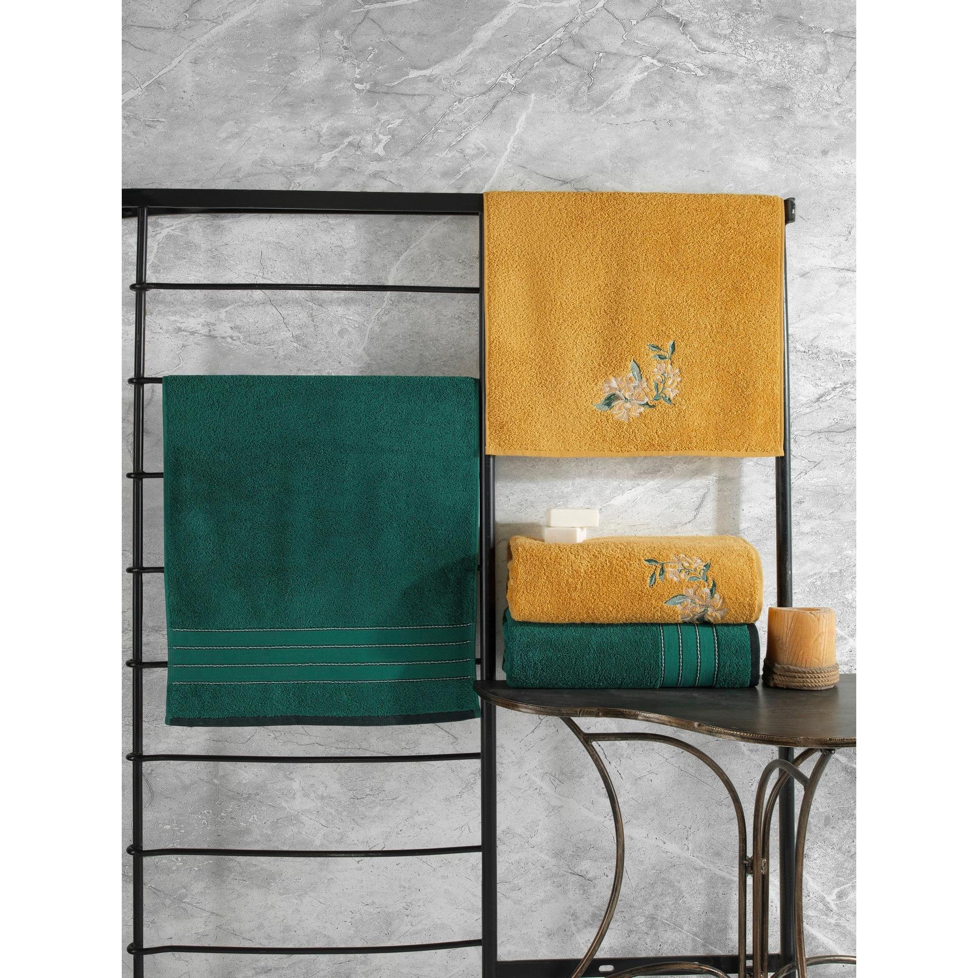 Törölköző Postavi (4 kom) Hamam Setı Colorful - Zelena, Žuta boja | AG-vitahome.hr
