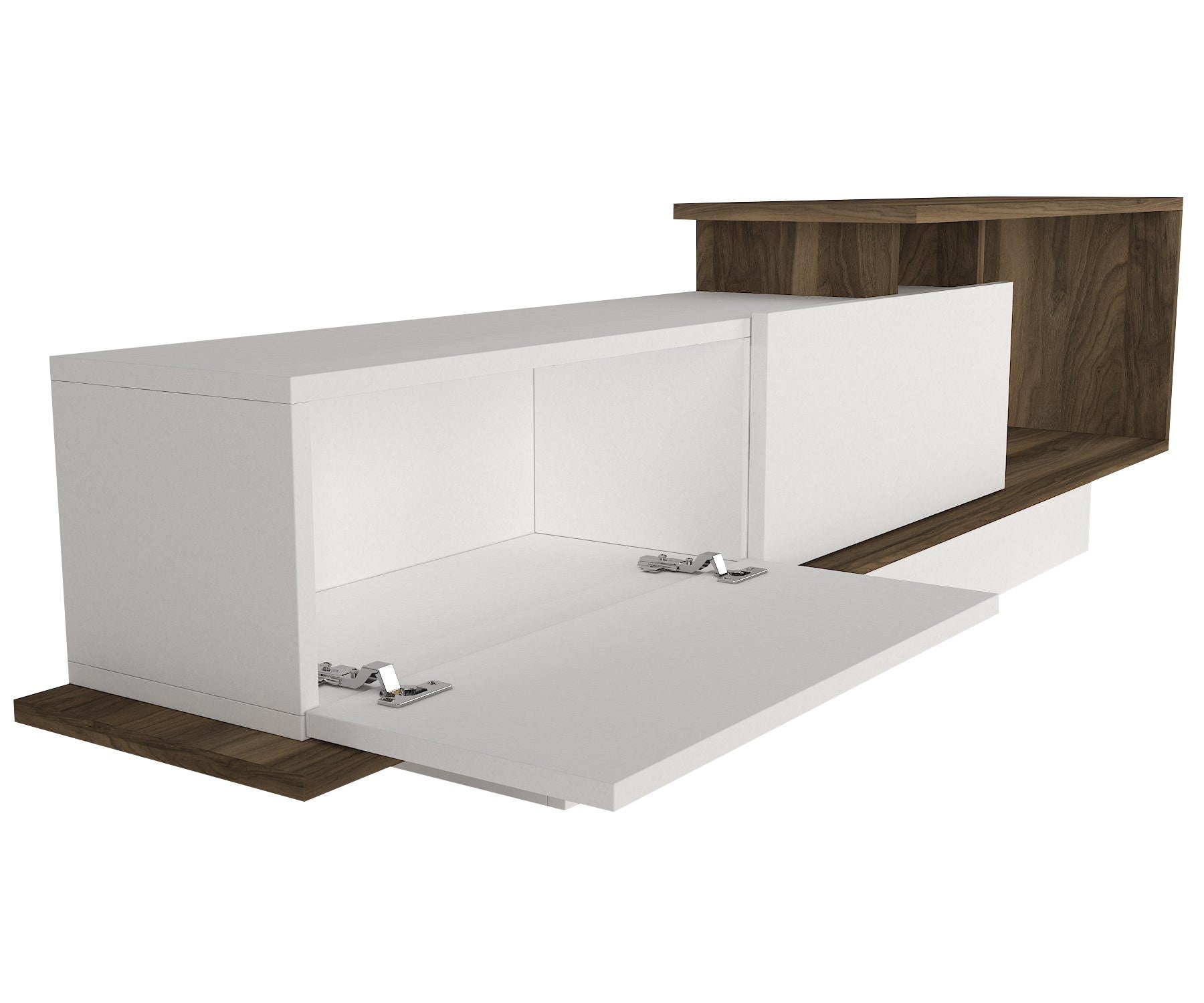 TV ormarić Asos - White, Walnut | AG-vitahome.hr