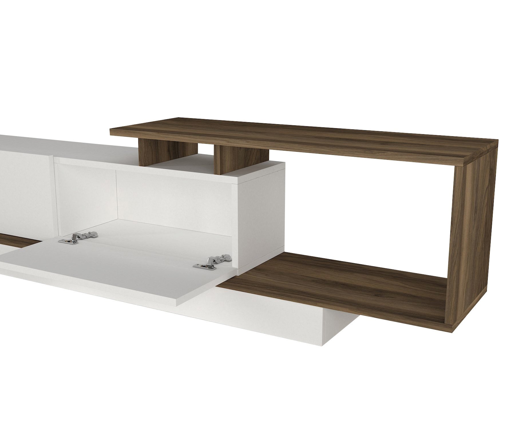 TV ormarić Asos - White, Walnut | AG-vitahome.hr