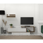 TV ormarić Asos - White, Walnut | AG-vitahome.hr