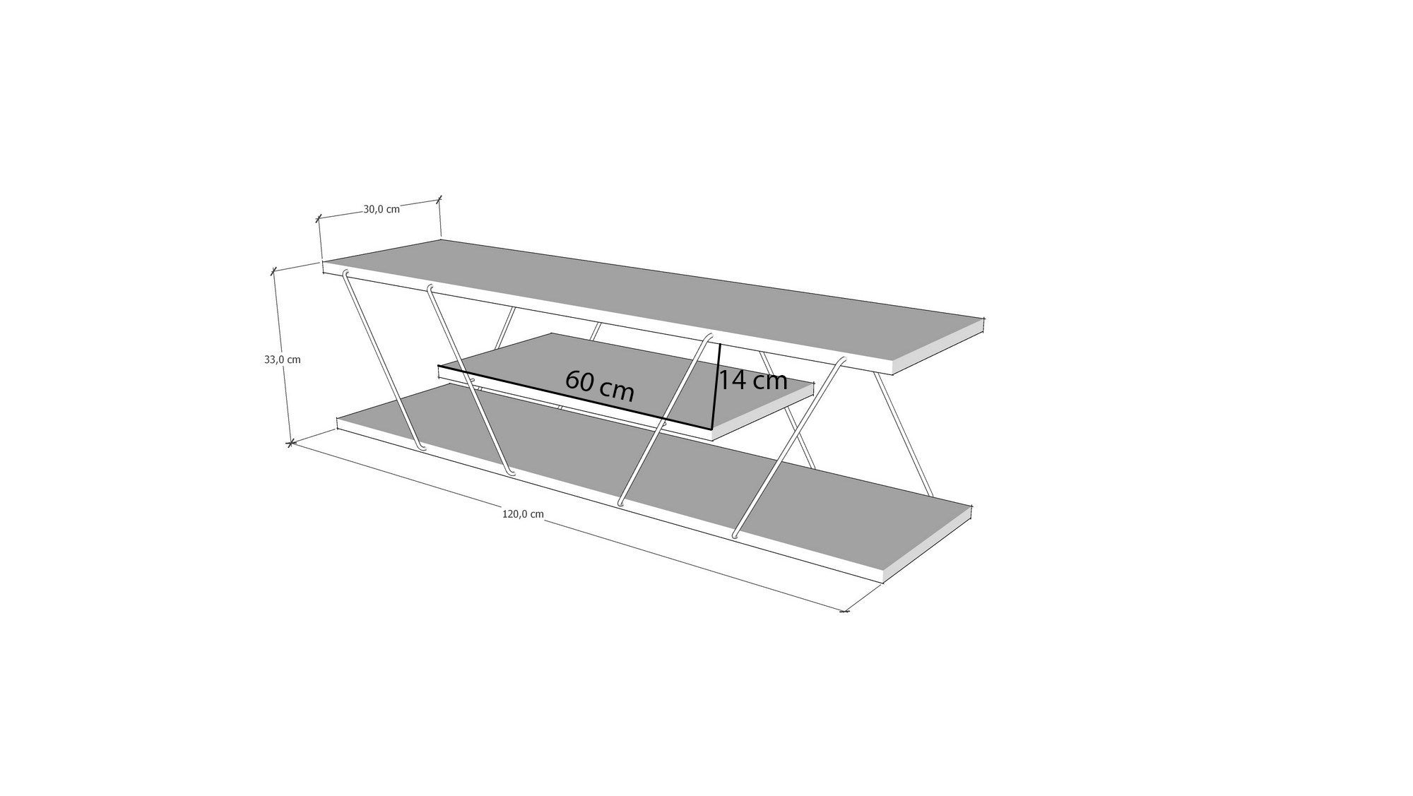 TV ormarić Canaz - Black, Travertine | AG-vitahome.hr
