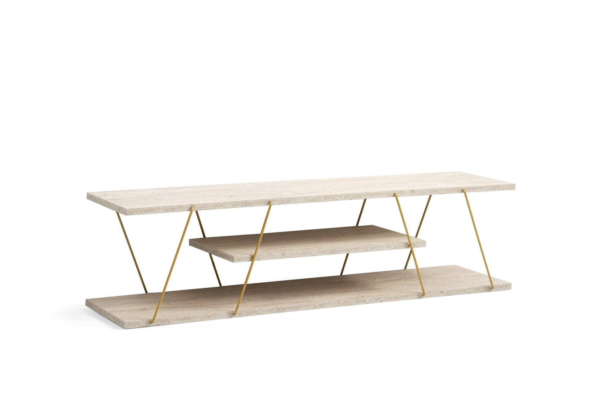TV ormarić Canaz - Gold, Travertine | AG-vitahome.hr
