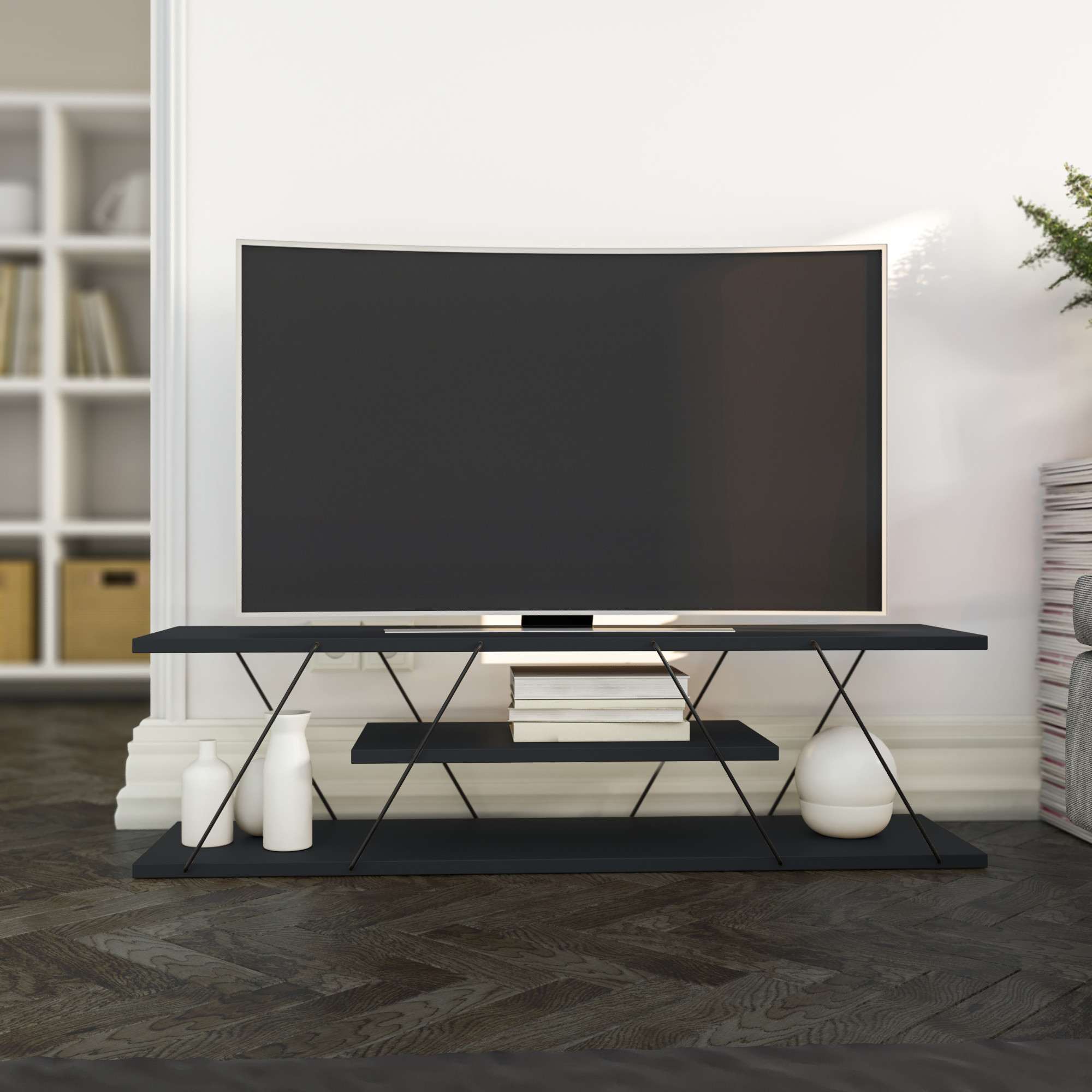 TV ormarić Canaz v2 - Anthracite, Grey | AG-vitahome.hr
