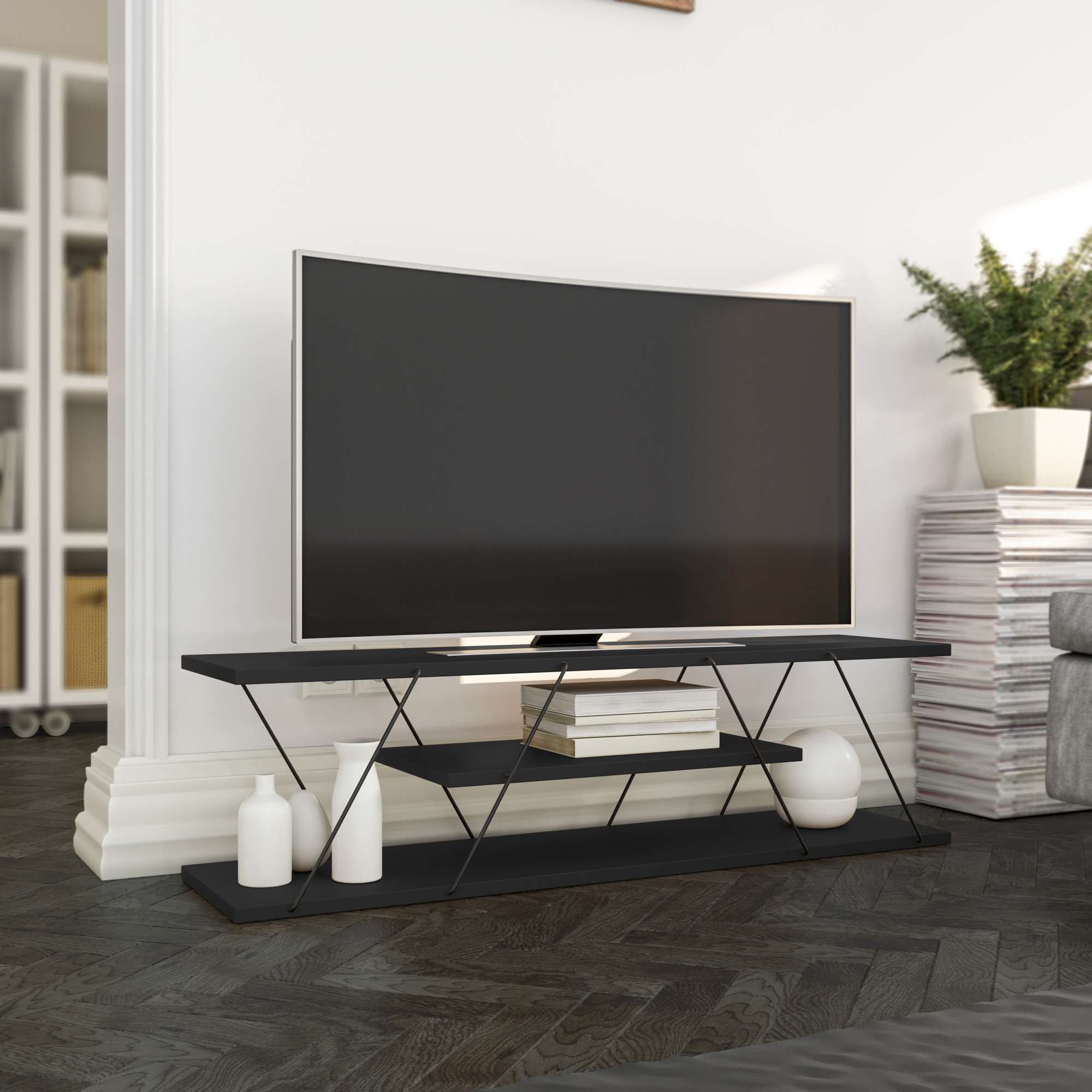 TV ormarić Canaz v2 - Anthracite, Grey | AG-vitahome.hr