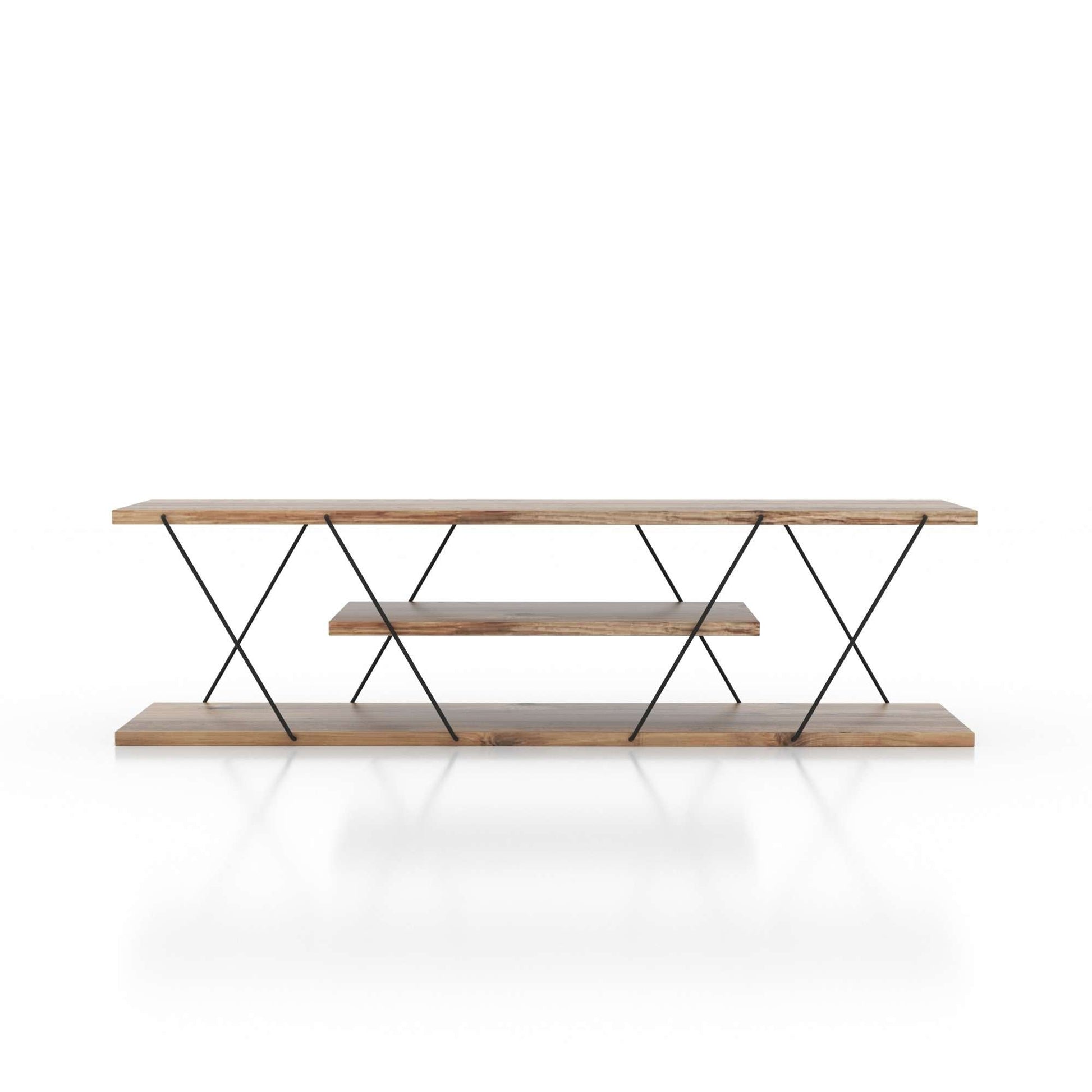 TV ormarić Canaz v2 - Black, Walnut | AG-vitahome.hr