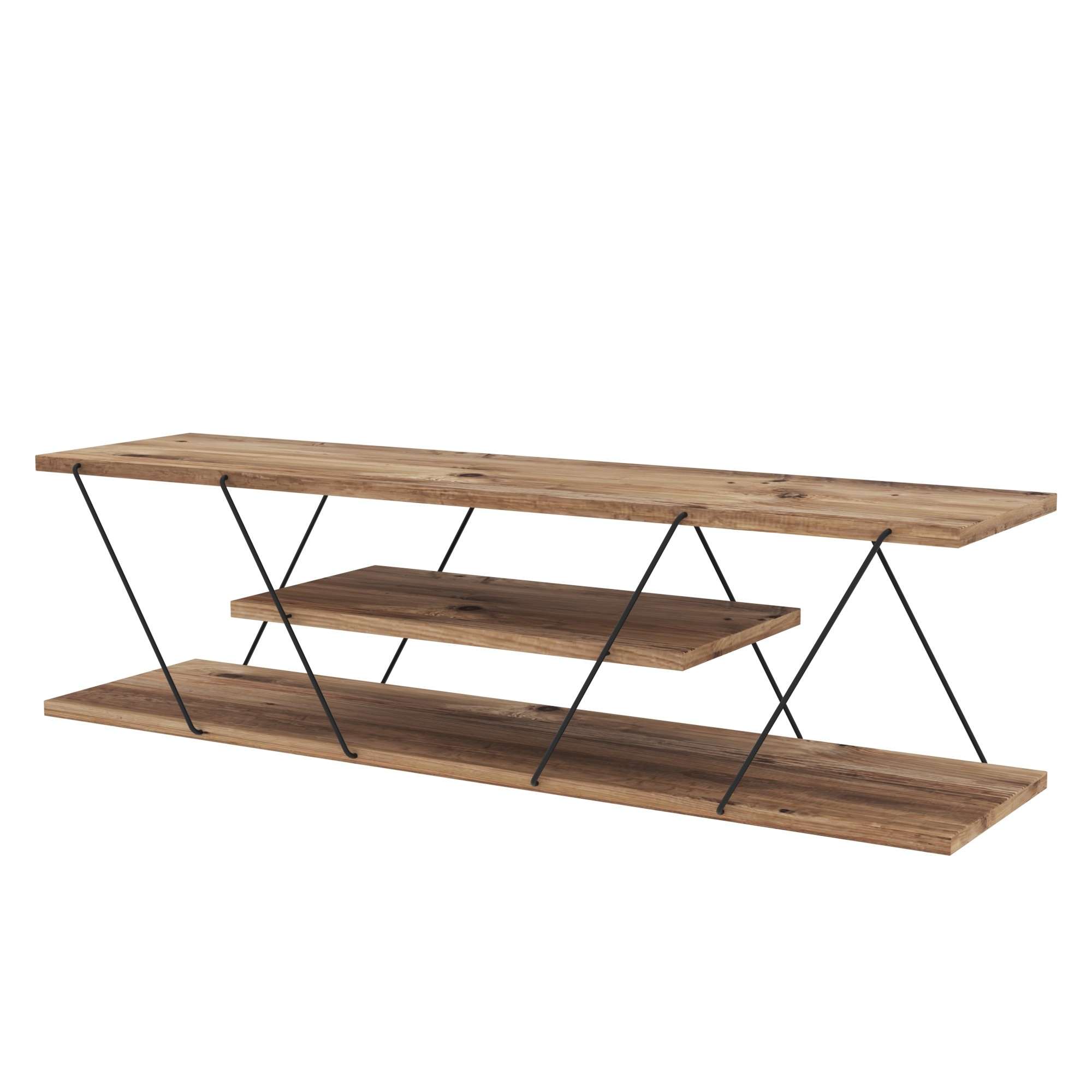 TV ormarić Canaz v2 - Black, Walnut | AG-vitahome.hr