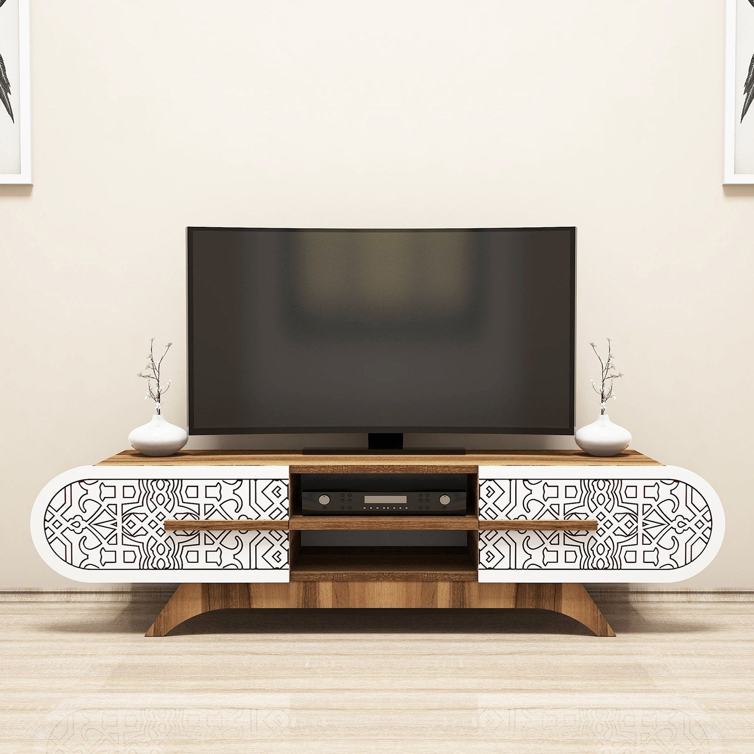 TV ormarić Defne - Walnut White | AG-vitahome.hr