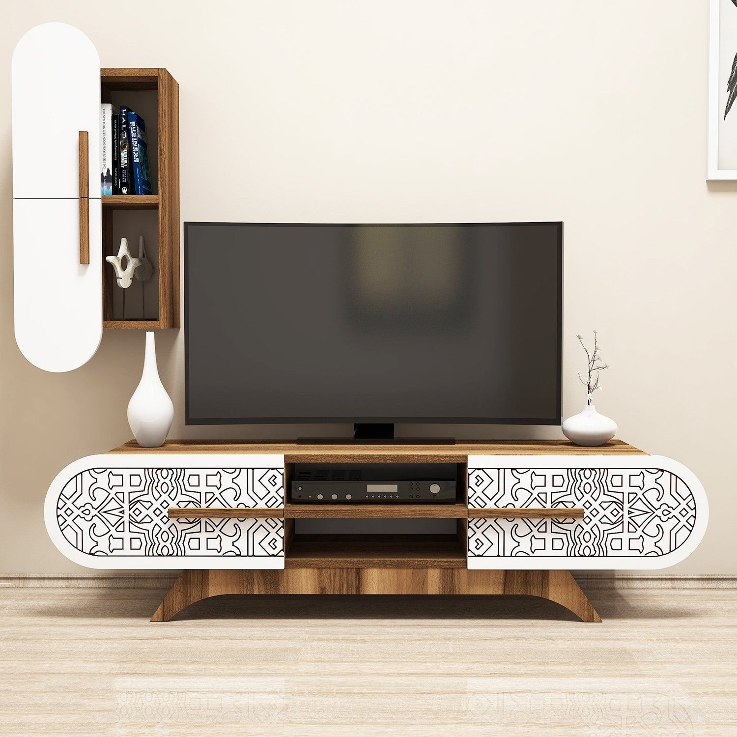 TV ormarić Defne - Walnut, White | AG-vitahome.hr