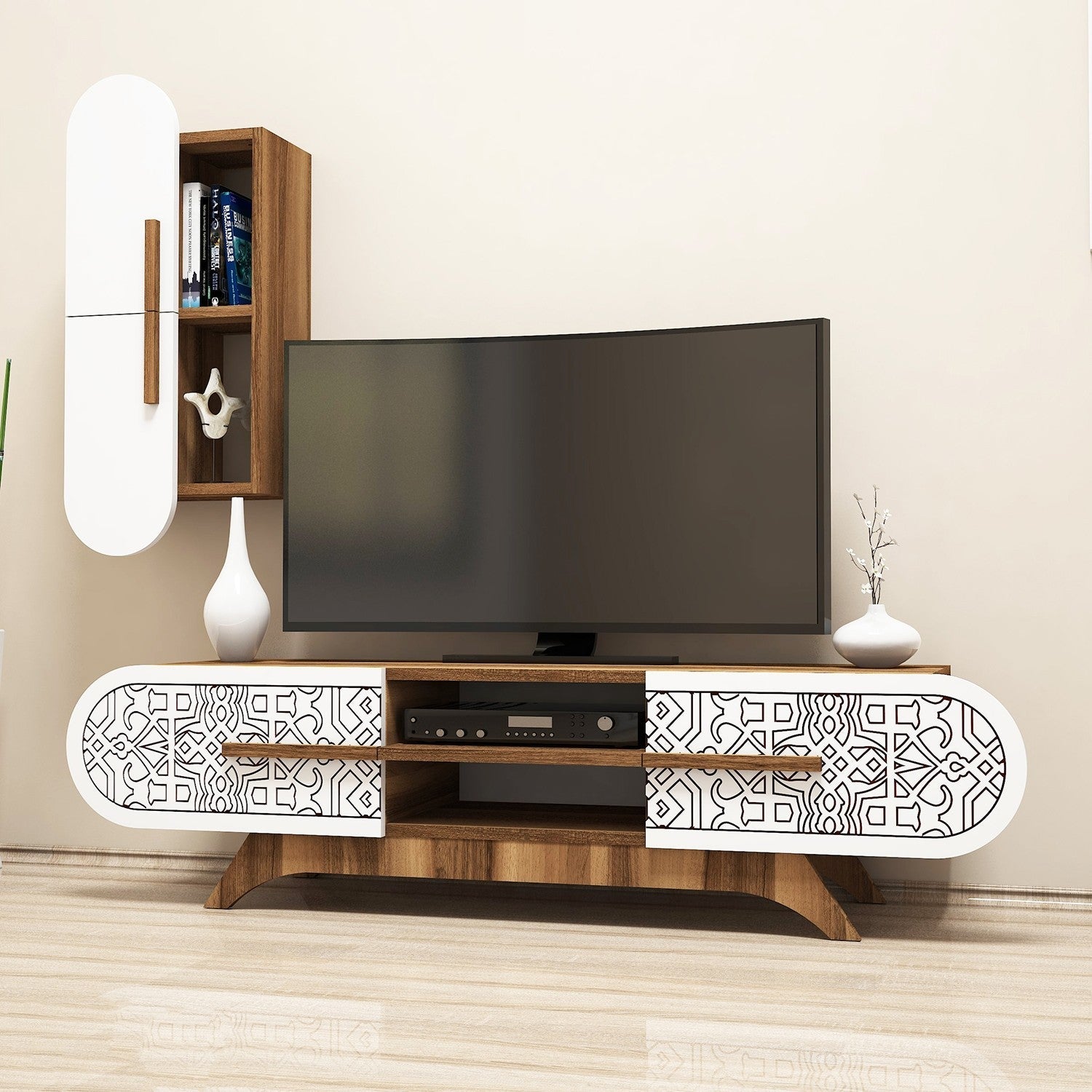 TV ormarić Defne - Walnut, White | AG-vitahome.hr
