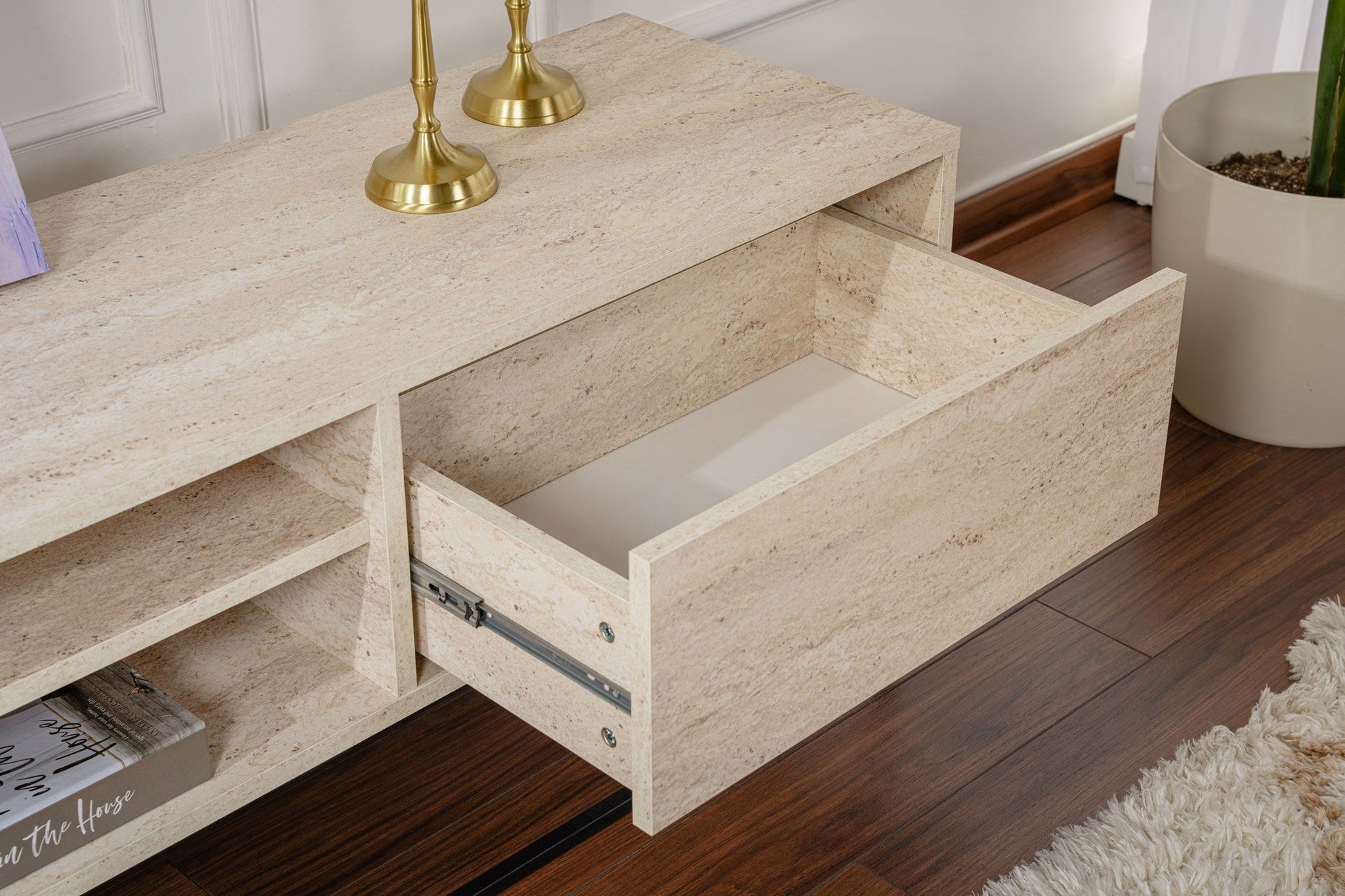 TV ormarić Escape 180 -Black, Travertine | AG-vitahome.hr