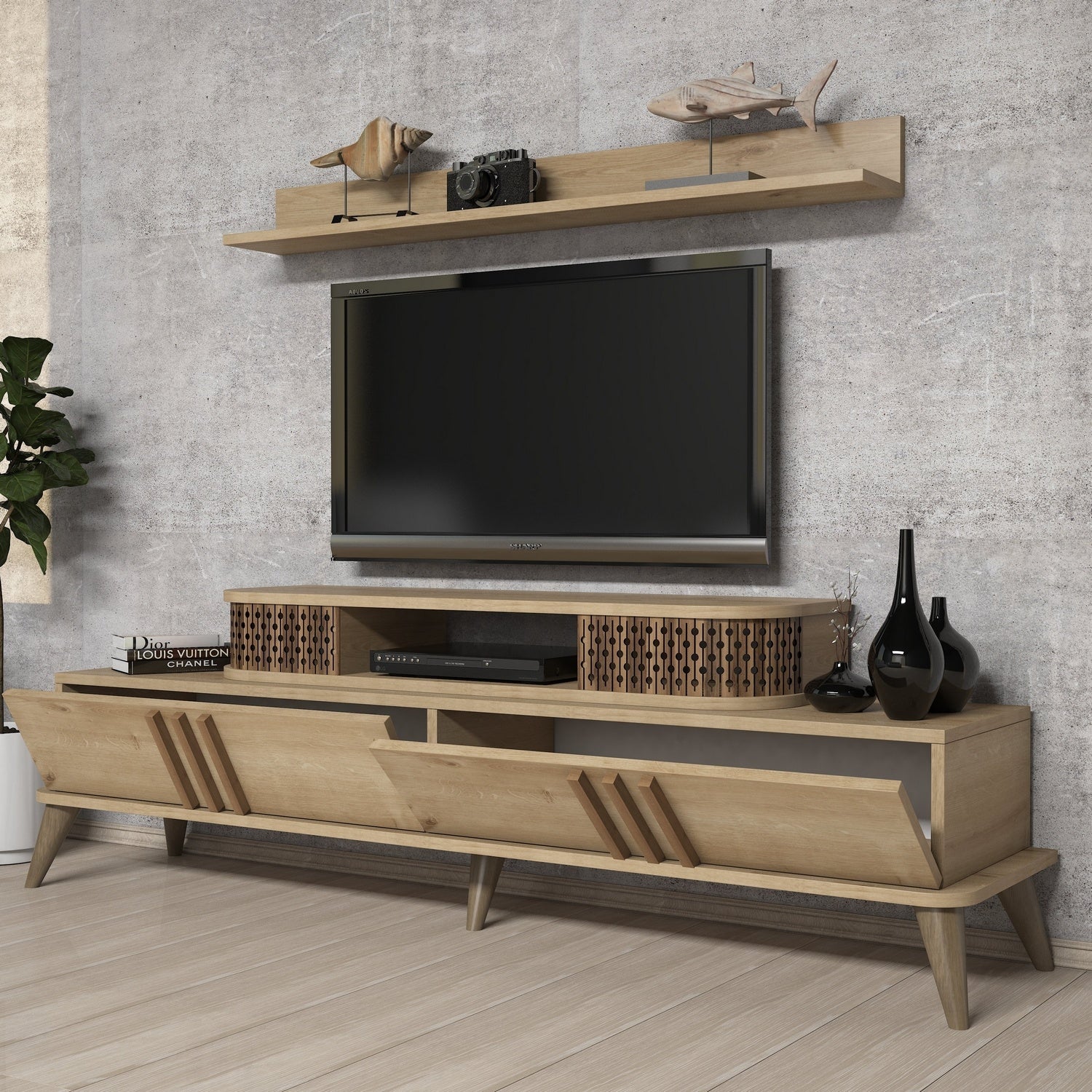 TV ormarić Eylül - Oak | AG-vitahome.hr