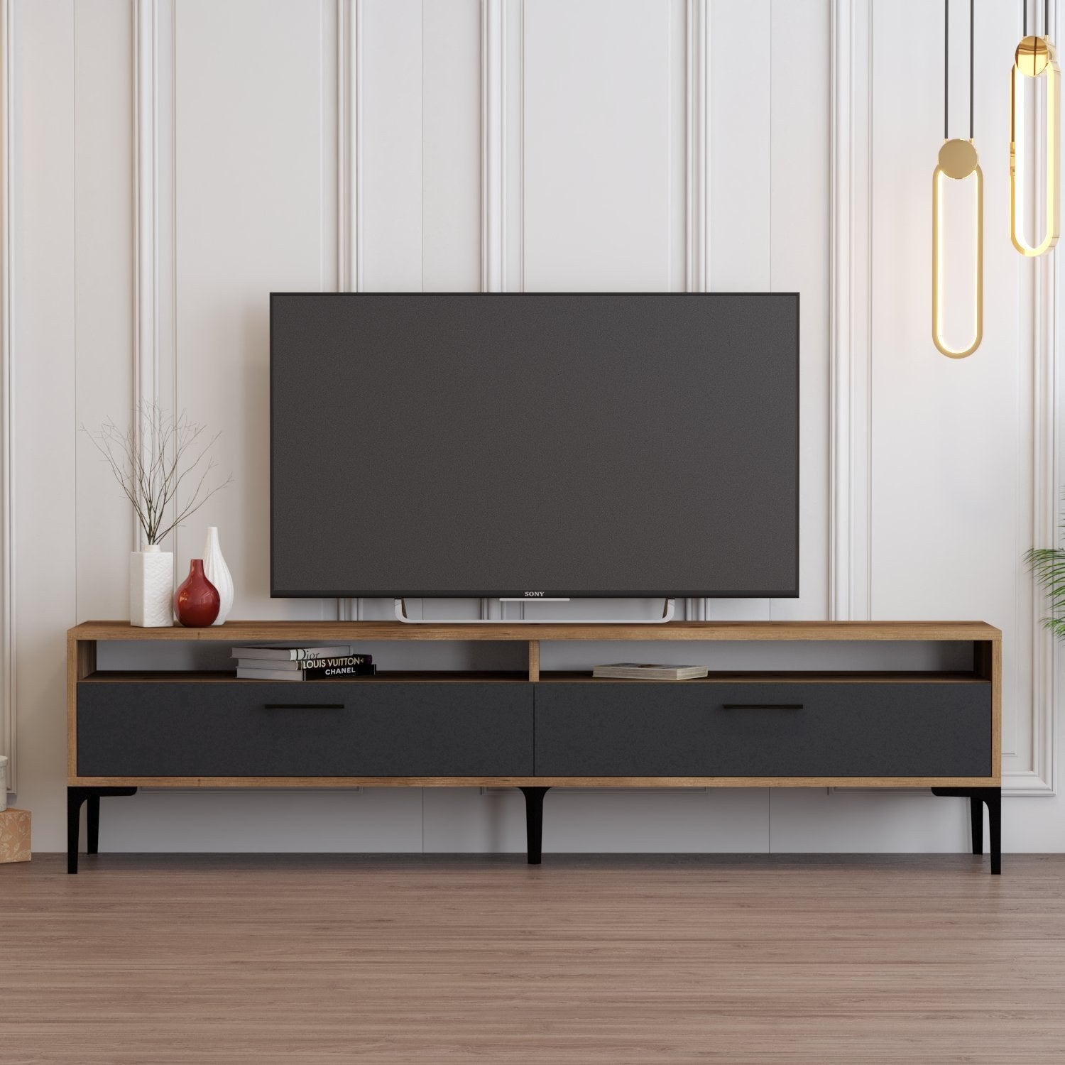 TV ormarić Istanbul 2 - Walnut Anthracite | AG-vitahome.hr