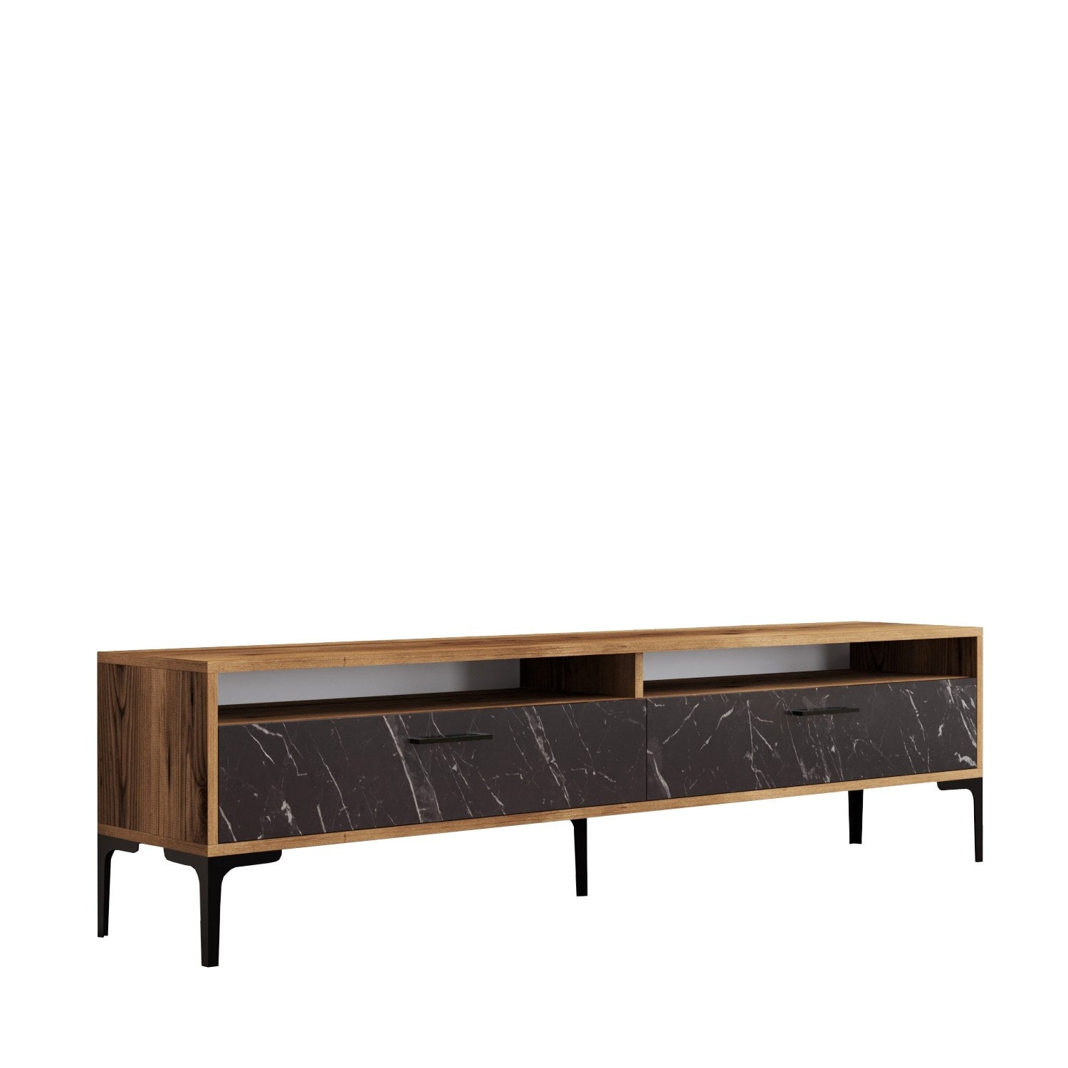TV ormarić Istanbul 2 - Walnut Black Marble | AG-vitahome.hr