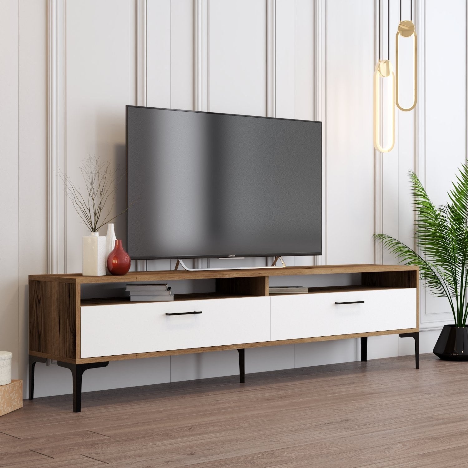 TV ormarić Istanbul 2 - Walnut White | AG-vitahome.hr