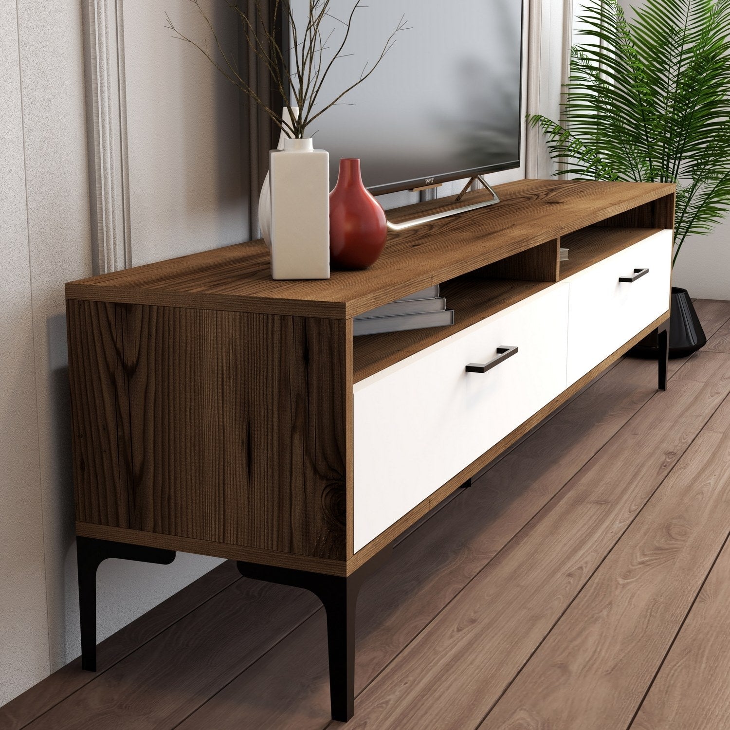 TV ormarić Istanbul 2 - Walnut White | AG-vitahome.hr