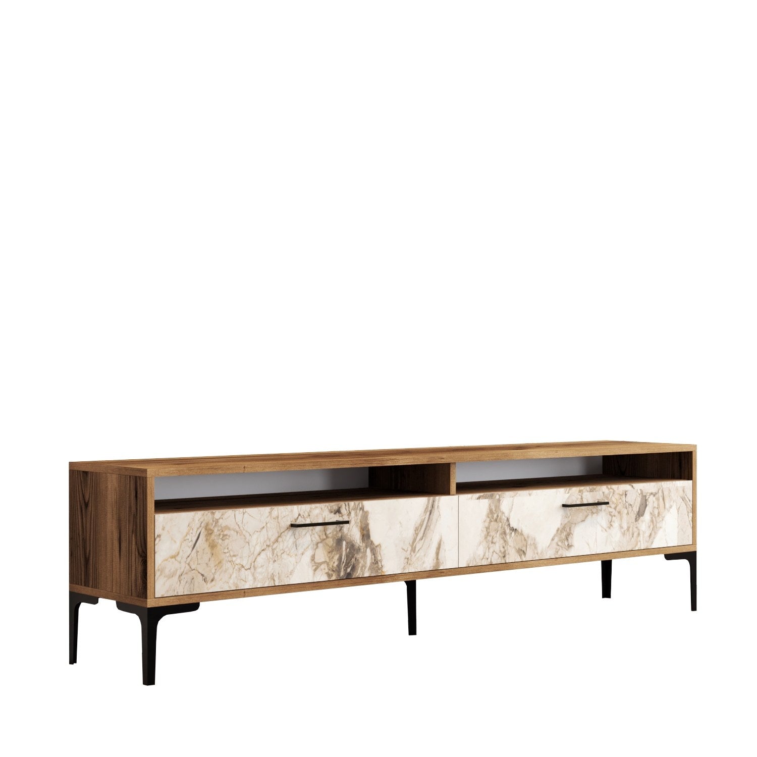 TV ormarić Istanbul 2 - Walnut White Marble | AG-vitahome.hr