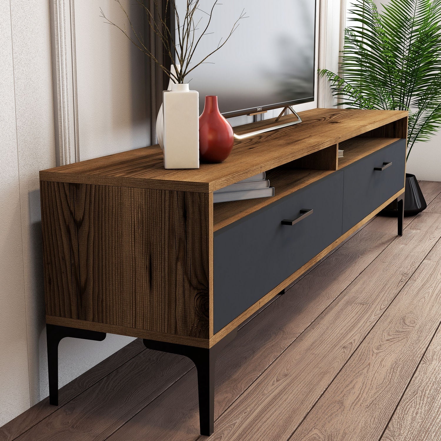 TV ormarić Istanbul - Walnut, Anthracite | AG-vitahome.hr