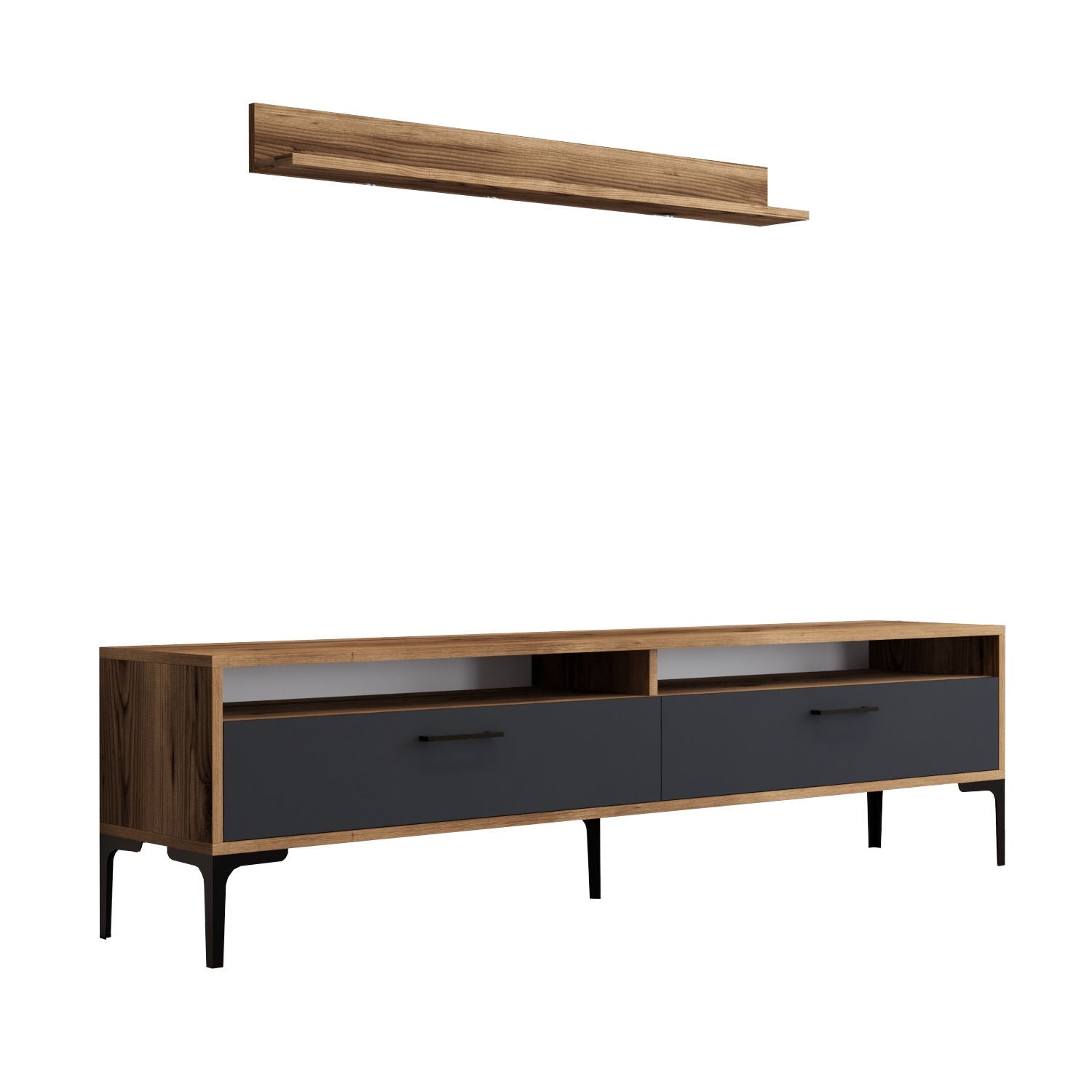 TV ormarić Istanbul - Walnut, Anthracite | AG-vitahome.hr