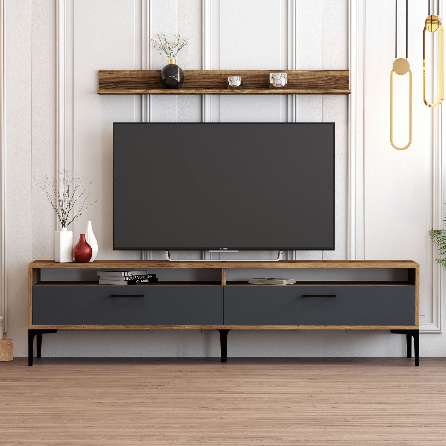 TV ormarić Istanbul - Walnut, Anthracite | AG-vitahome.hr