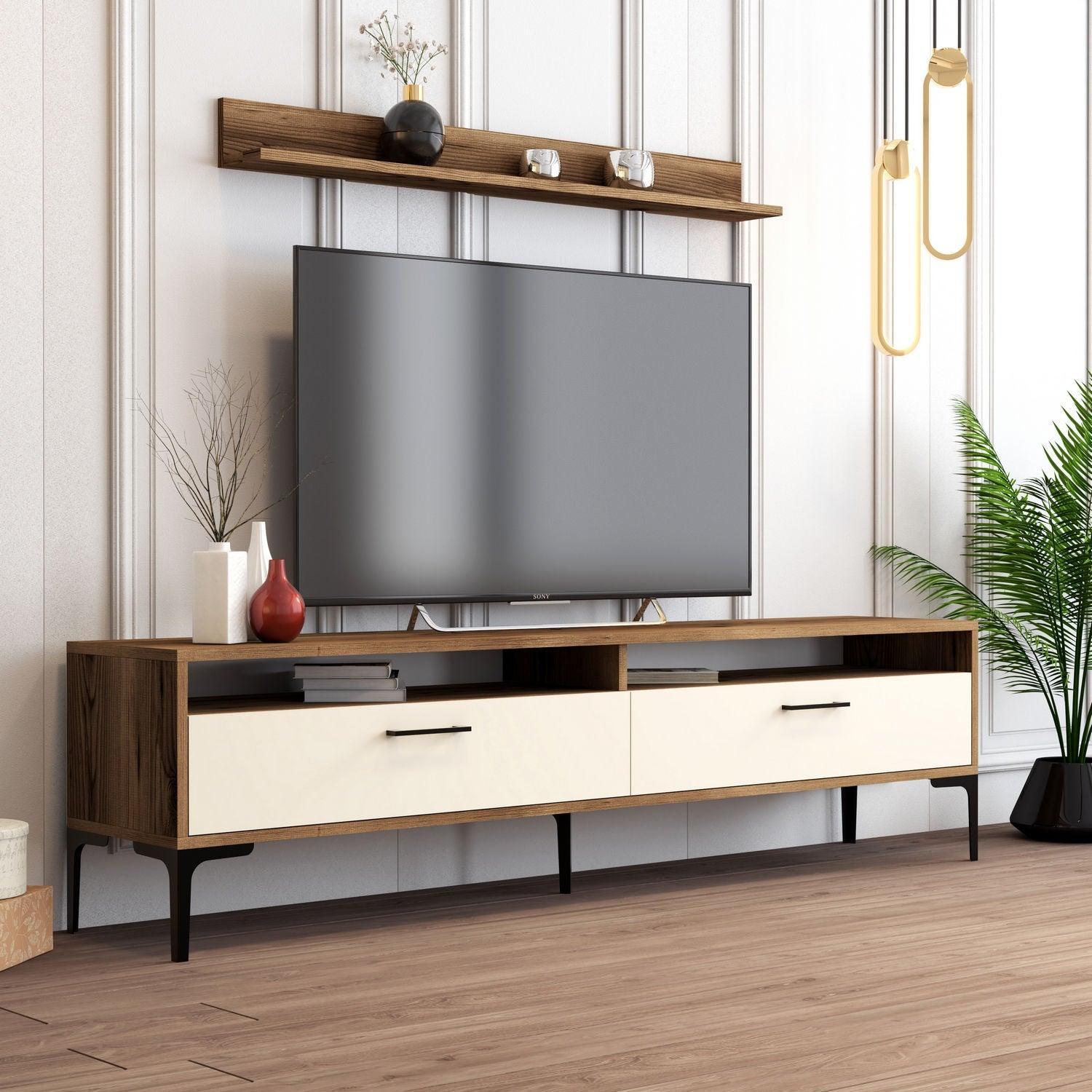 TV ormarić Istanbul - Walnut, Cream | AG-vitahome.hr