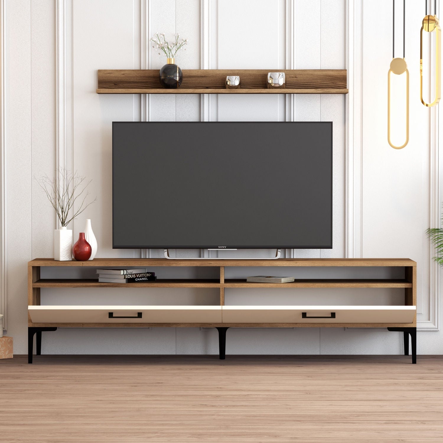 TV ormarić Istanbul - Walnut, Cream | AG-vitahome.hr
