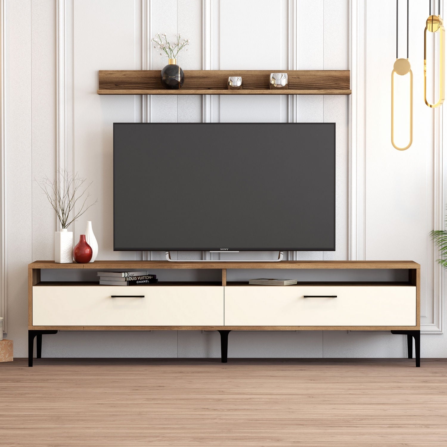TV ormarić Istanbul - Walnut, Cream | AG-vitahome.hr