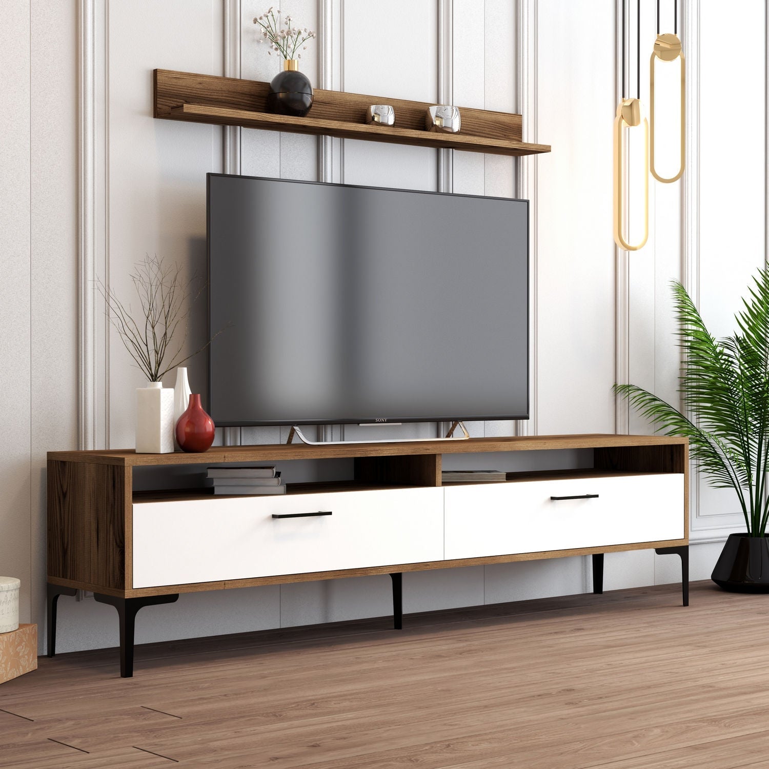 TV ormarić Istanbul - Walnut, White | AG-vitahome.hr