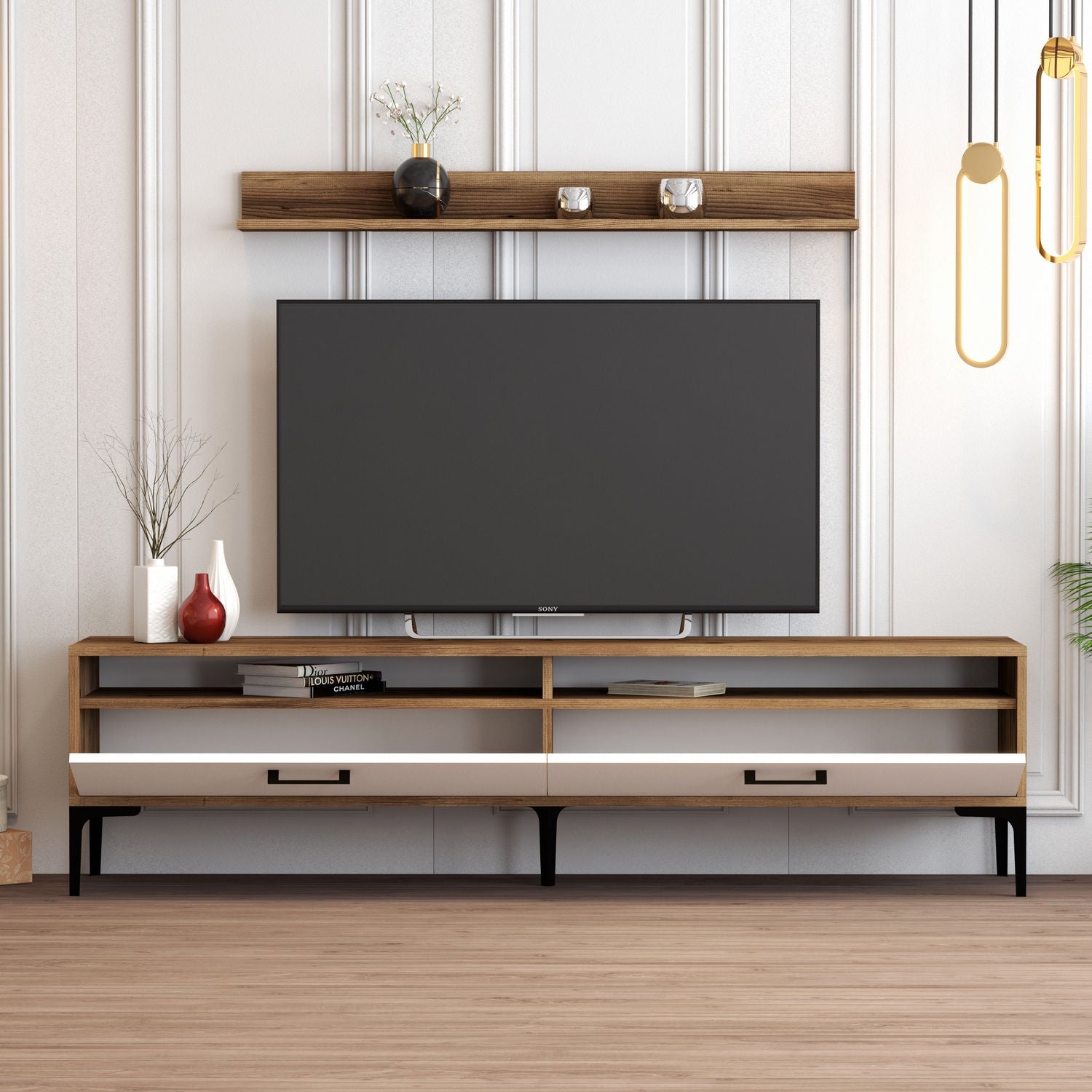 TV ormarić Istanbul - Walnut, White | AG-vitahome.hr