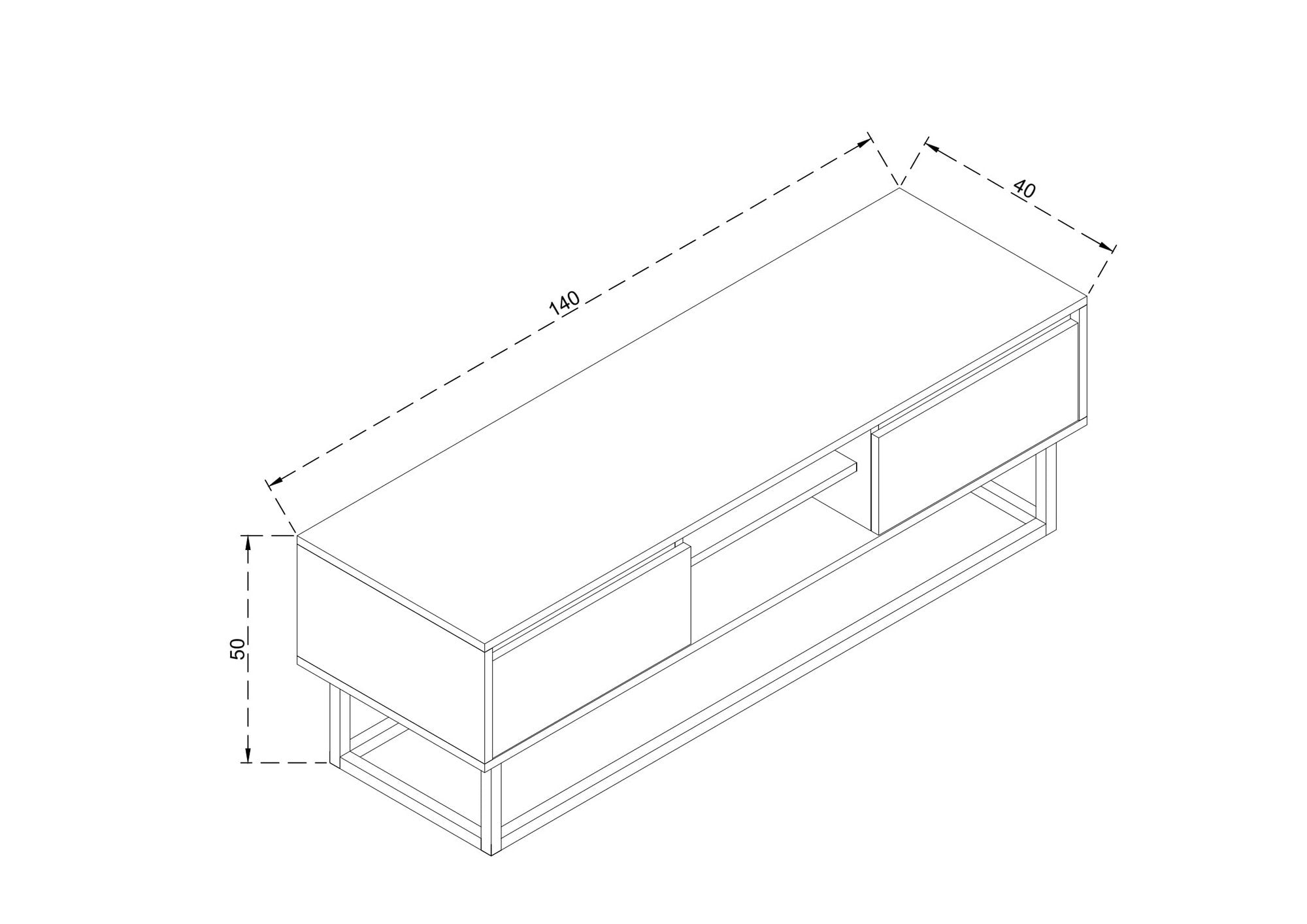 TV ormarić Laxus 140 - Walnut | AG-vitahome.hr