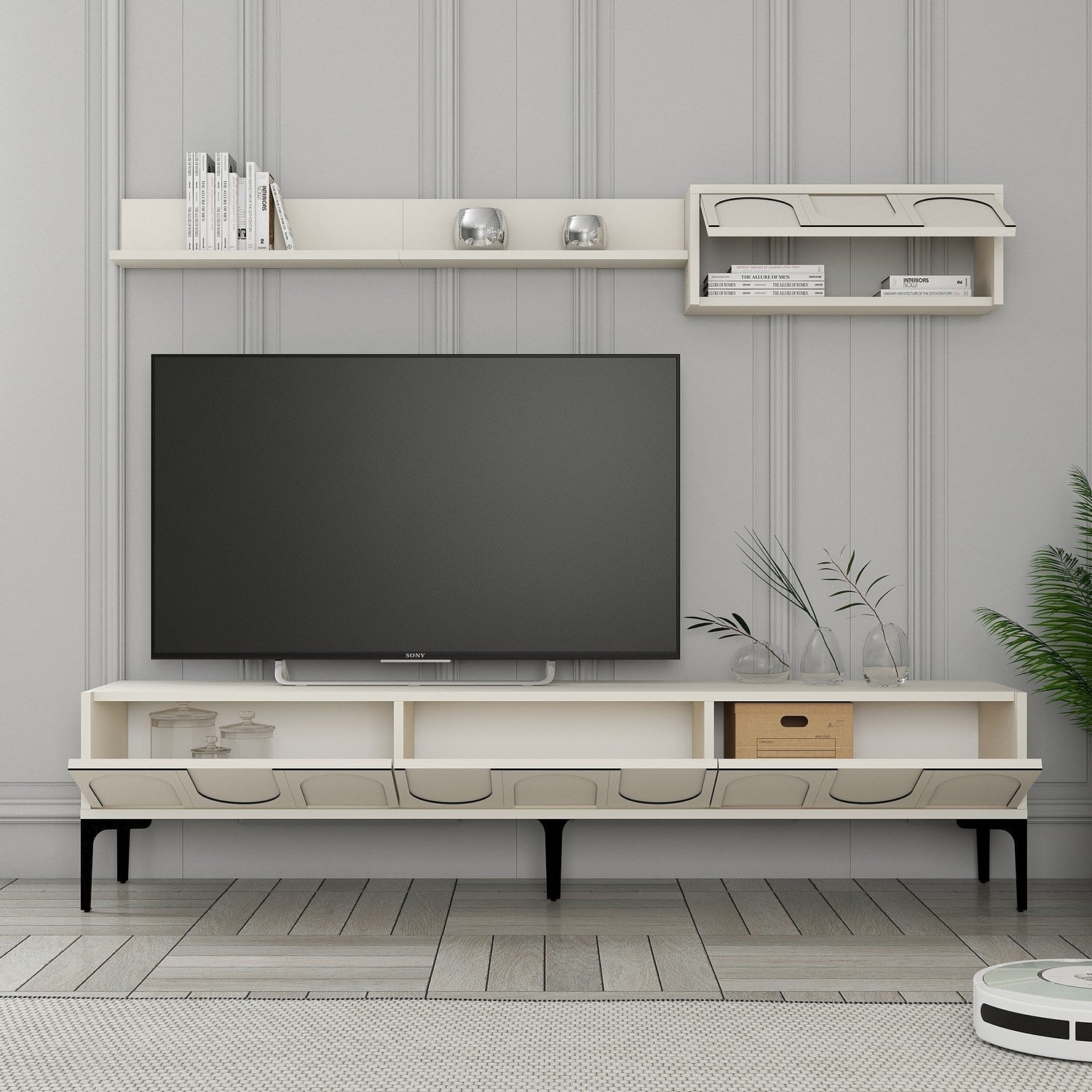 TV ormarić Lyon 2 - Cream, Black | AG-vitahome.hr