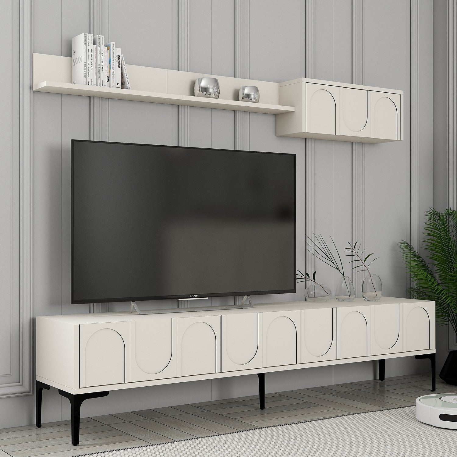 TV ormarić Lyon 2 - Cream, Black | AG-vitahome.hr