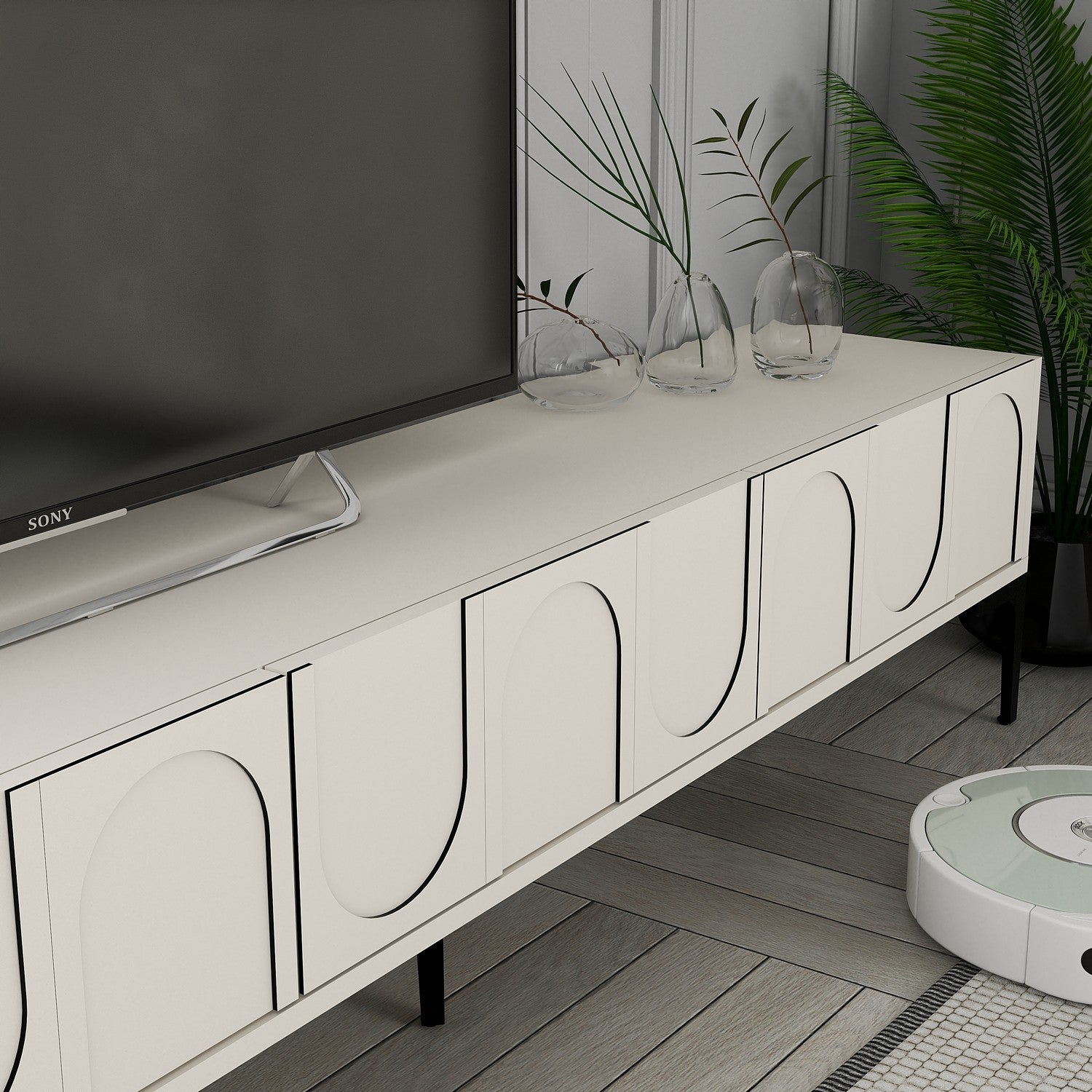 TV ormarić Lyon 2 - Cream, Black | AG-vitahome.hr