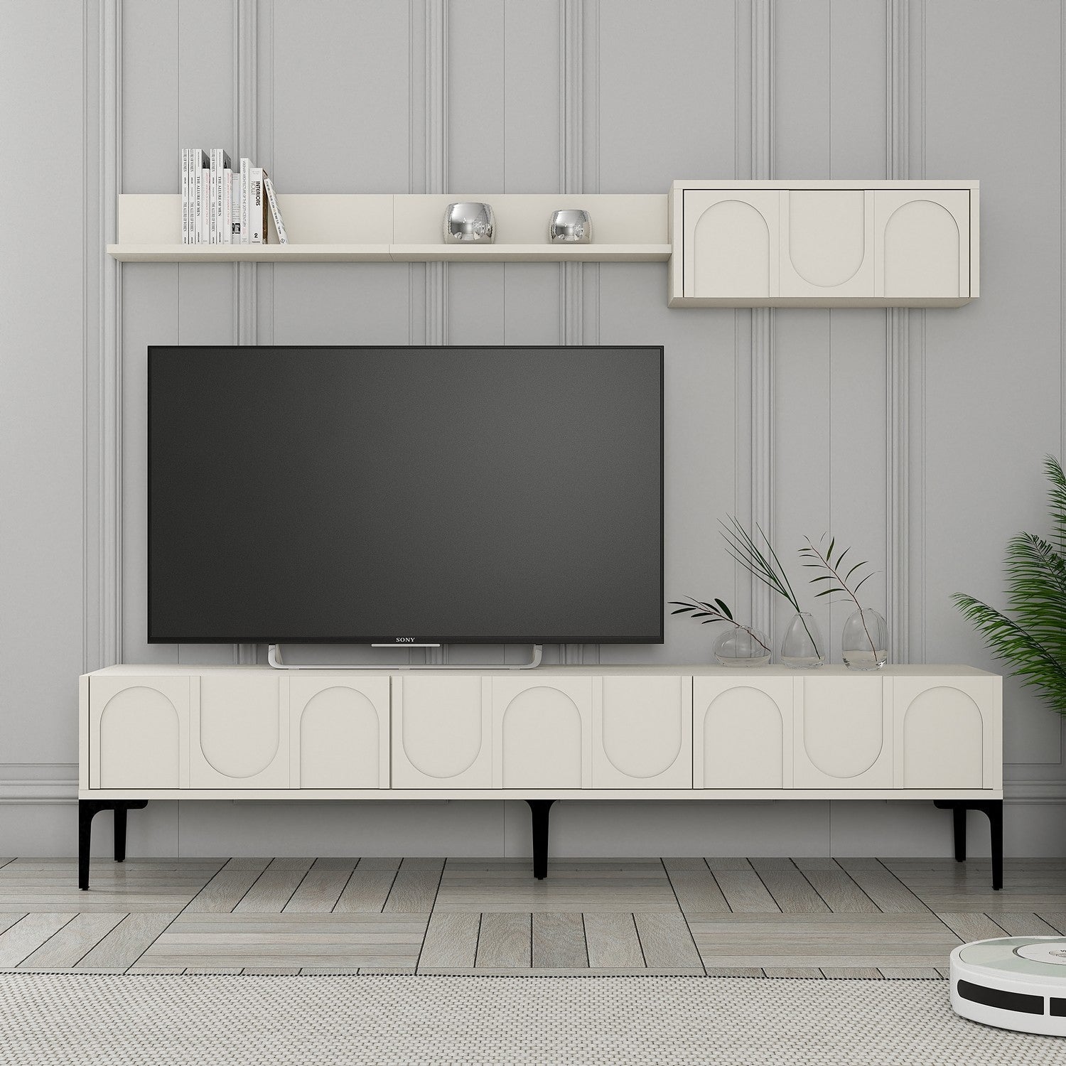 TV ormarić Lyon 2 - Cream, Black | AG-vitahome.hr
