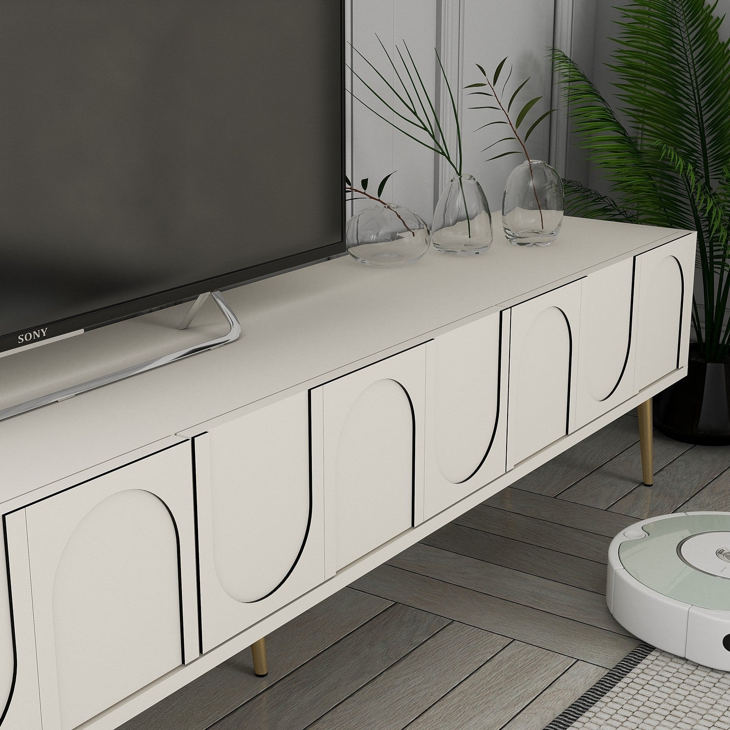 TV ormarić Lyon 2 - Cream, Gold | AG-vitahome.hr