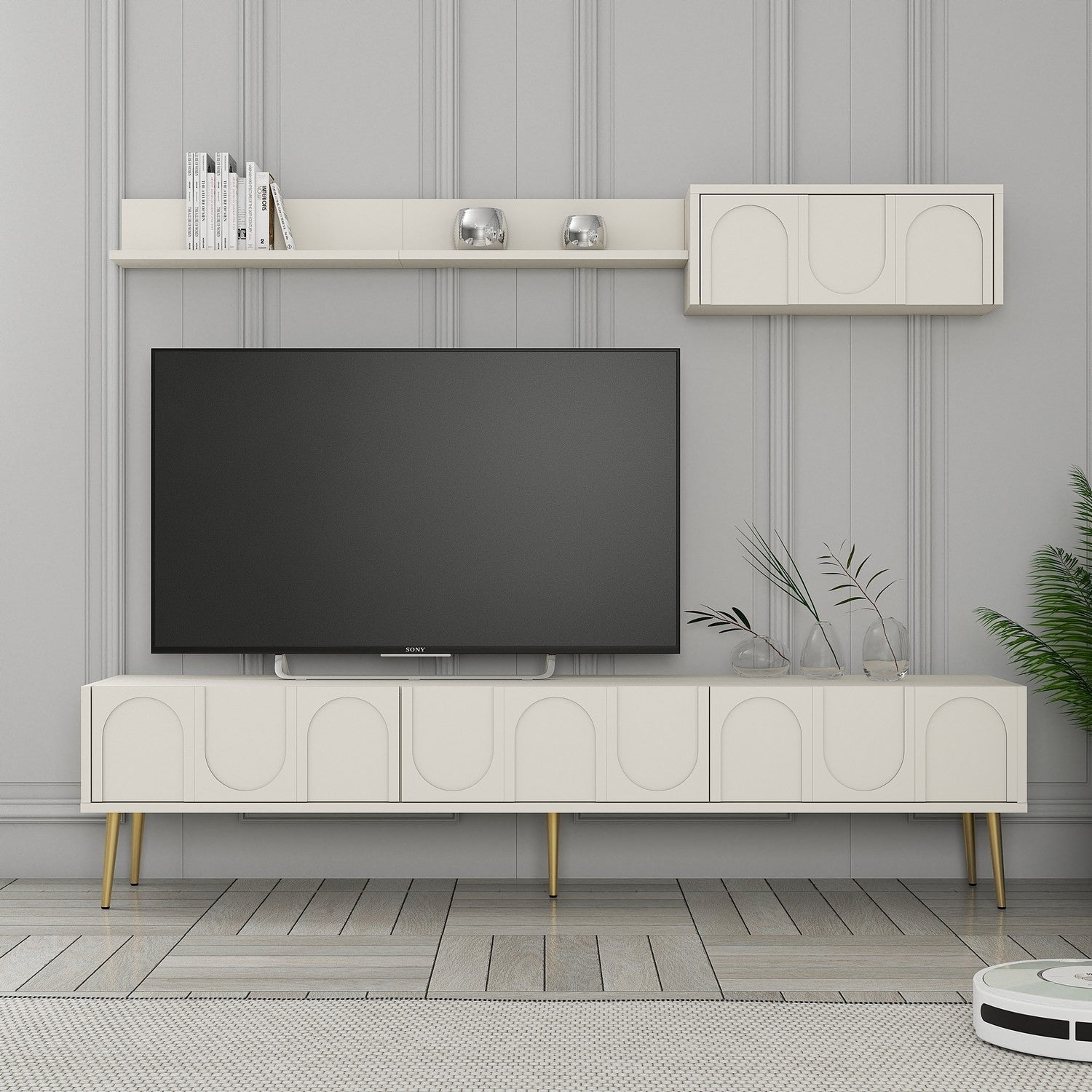 TV ormarić Lyon 2 - Cream, Gold | AG-vitahome.hr