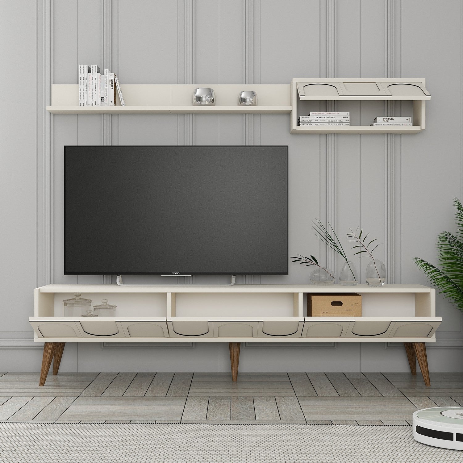TV ormarić Lyon 2 - Cream, Walnut | AG-vitahome.hr