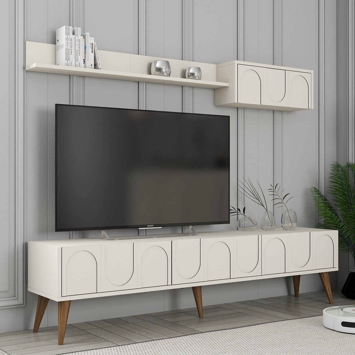TV ormarić Lyon 2 - Cream, Walnut | AG-vitahome.hr