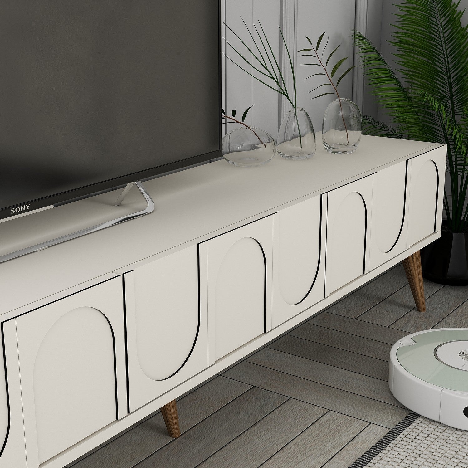 TV ormarić Lyon 2 - Cream, Walnut | AG-vitahome.hr