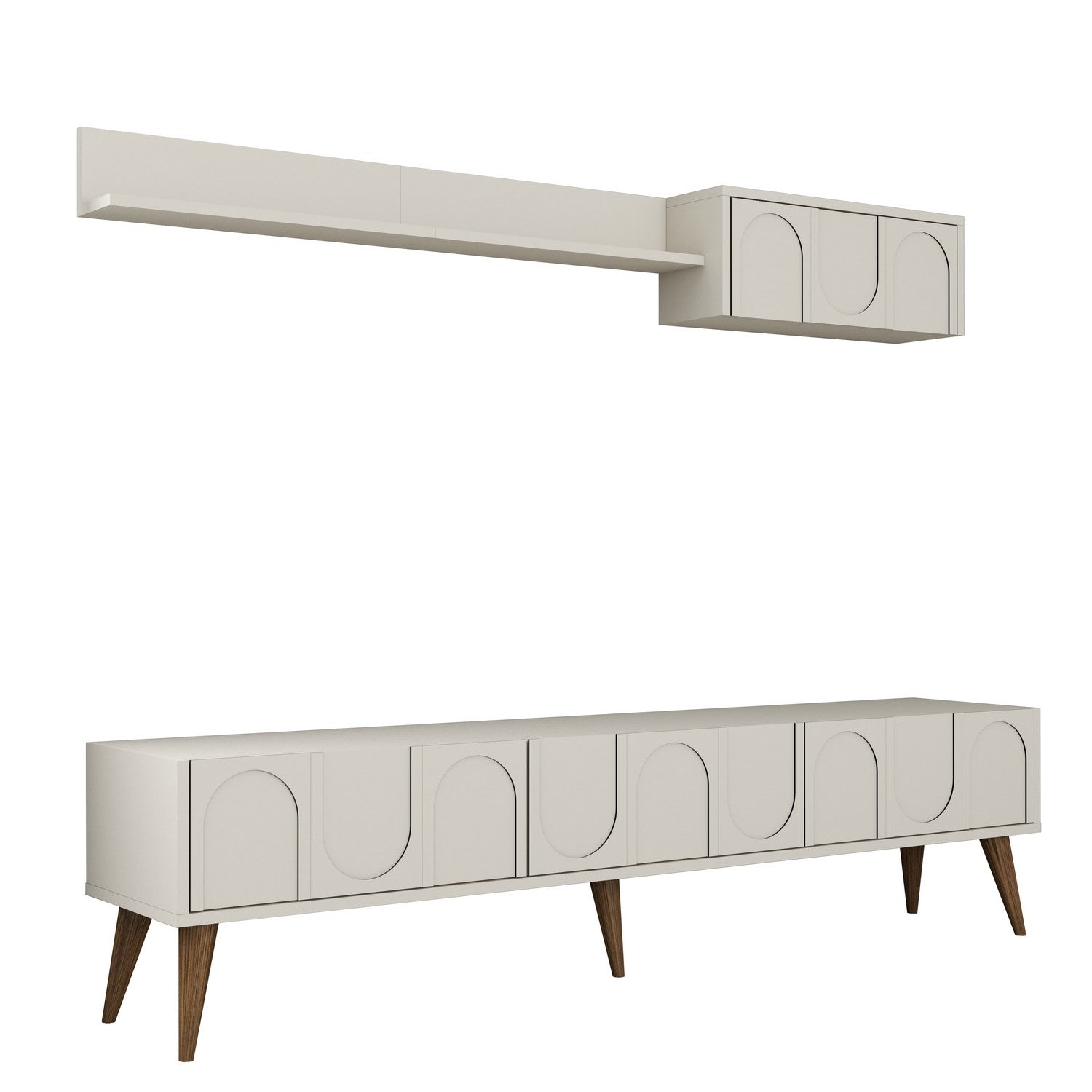 TV ormarić Lyon 2 - Cream, Walnut | AG-vitahome.hr