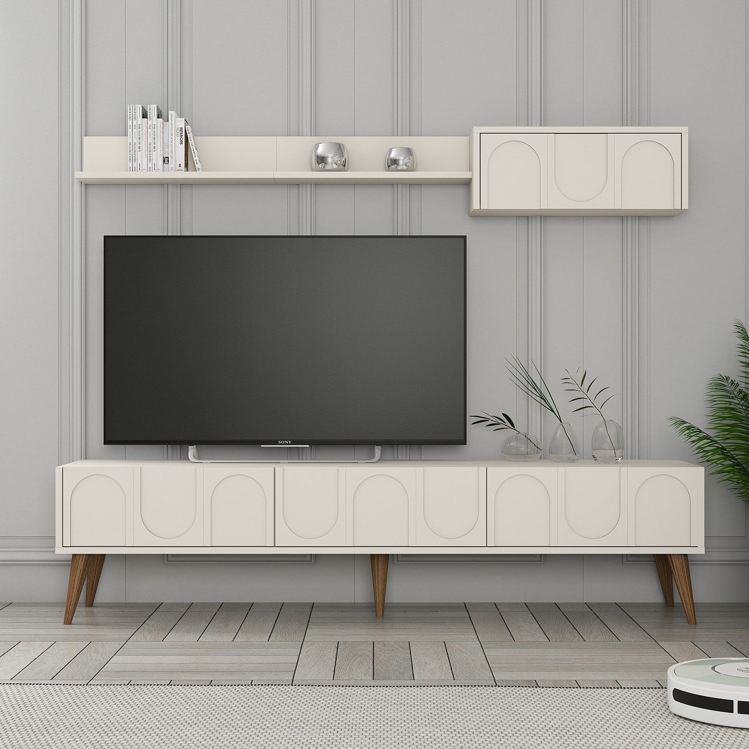 TV ormarić Lyon 2 - Cream, Walnut | AG-vitahome.hr