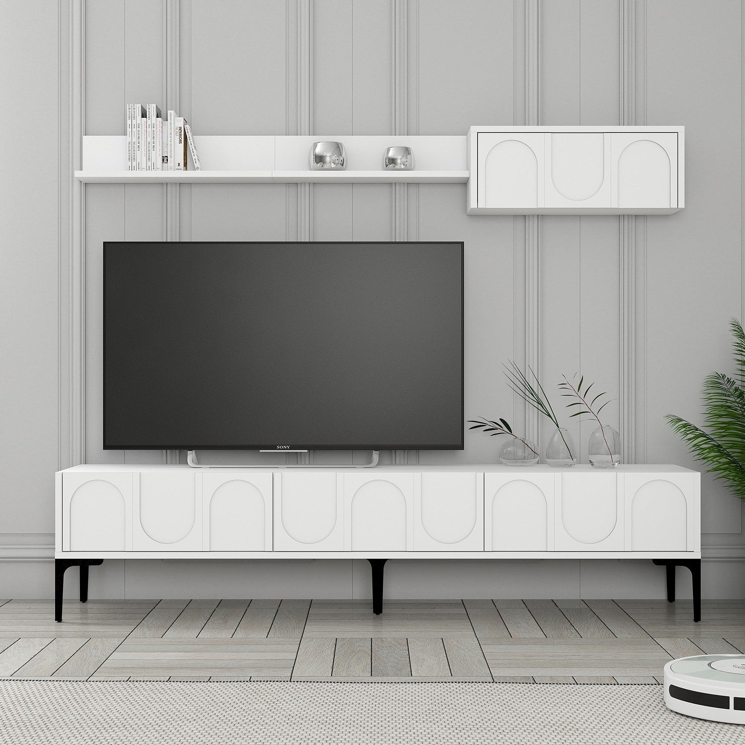 TV ormarić Lyon 2 - White, Black | AG-vitahome.hr