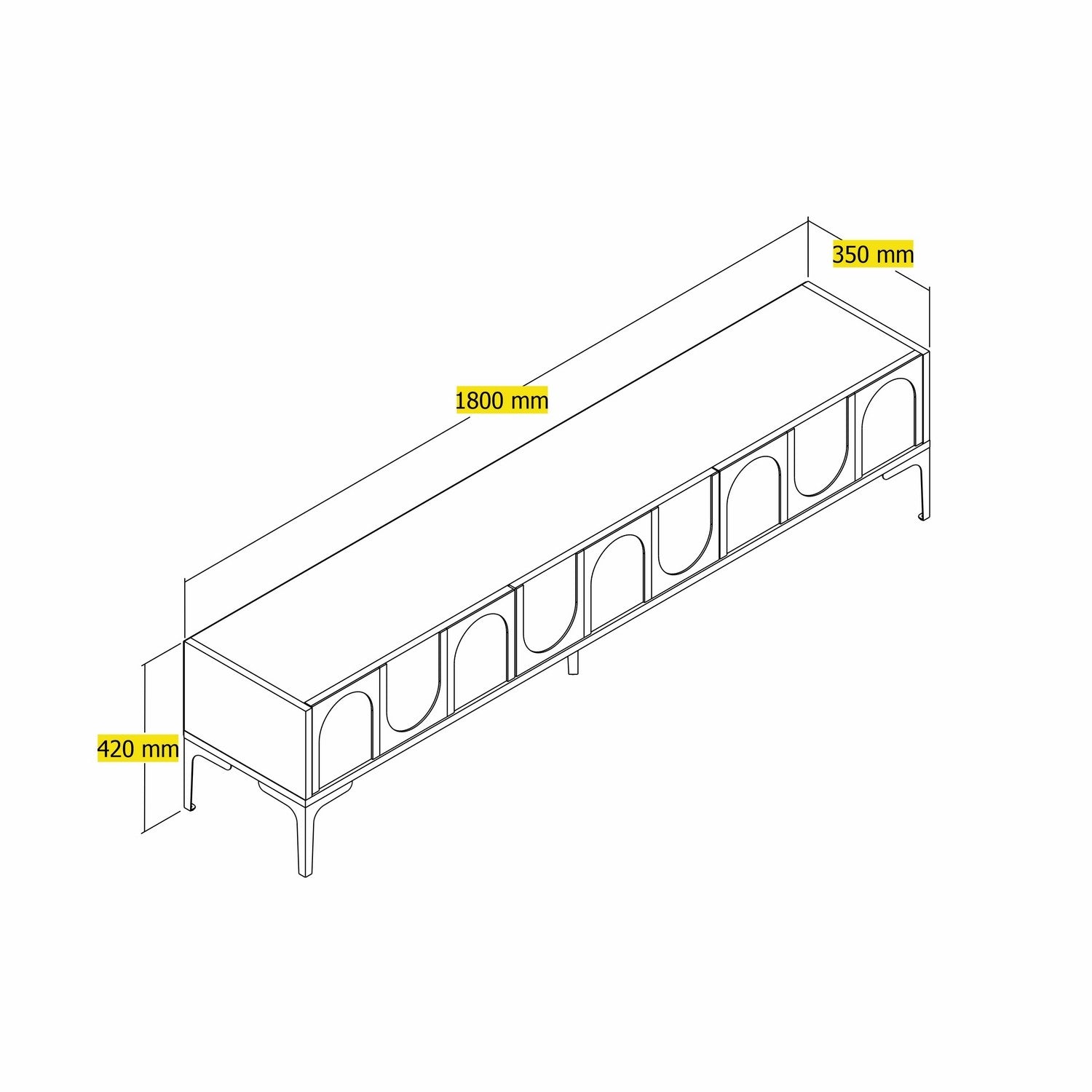 TV ormarić Lyon 42 - Cream, Black | AG-vitahome.hr