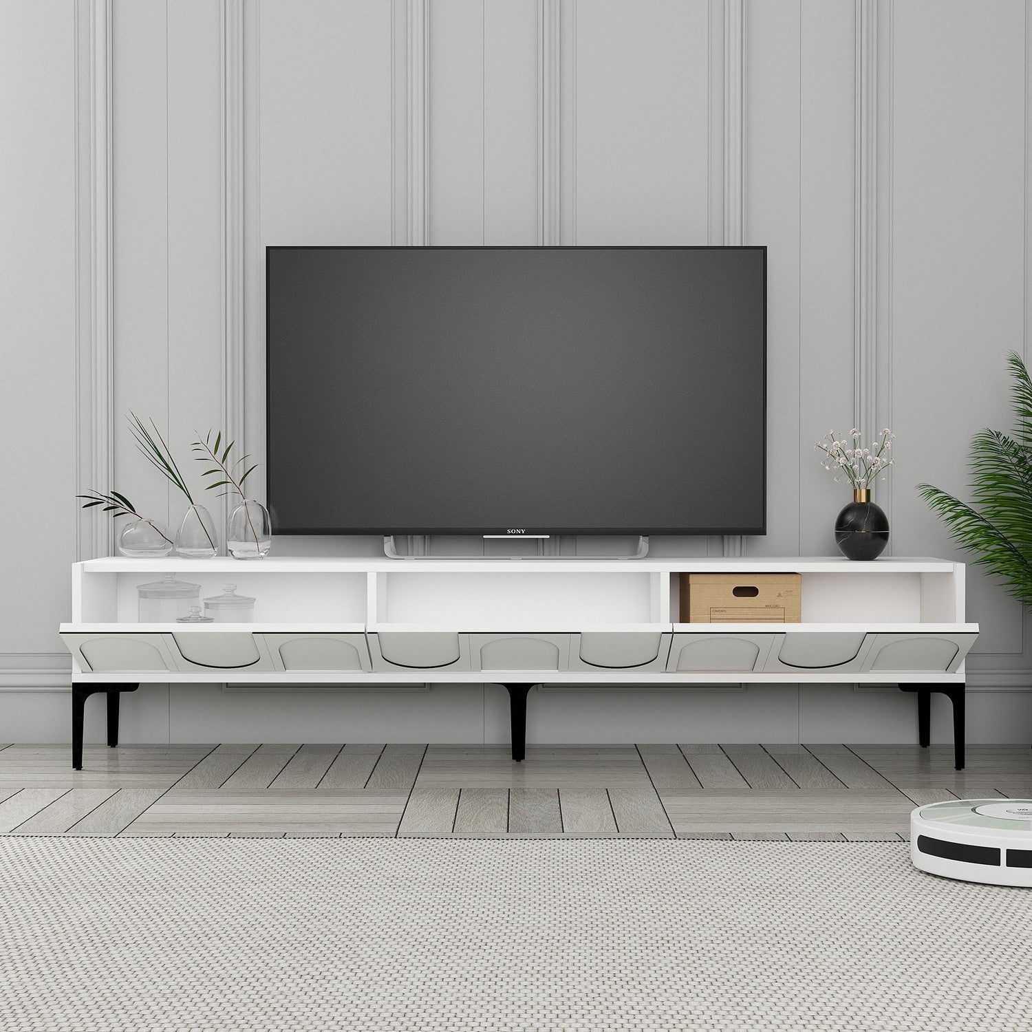 TV ormarić Lyon 42 - White, Black | AG-vitahome.hr